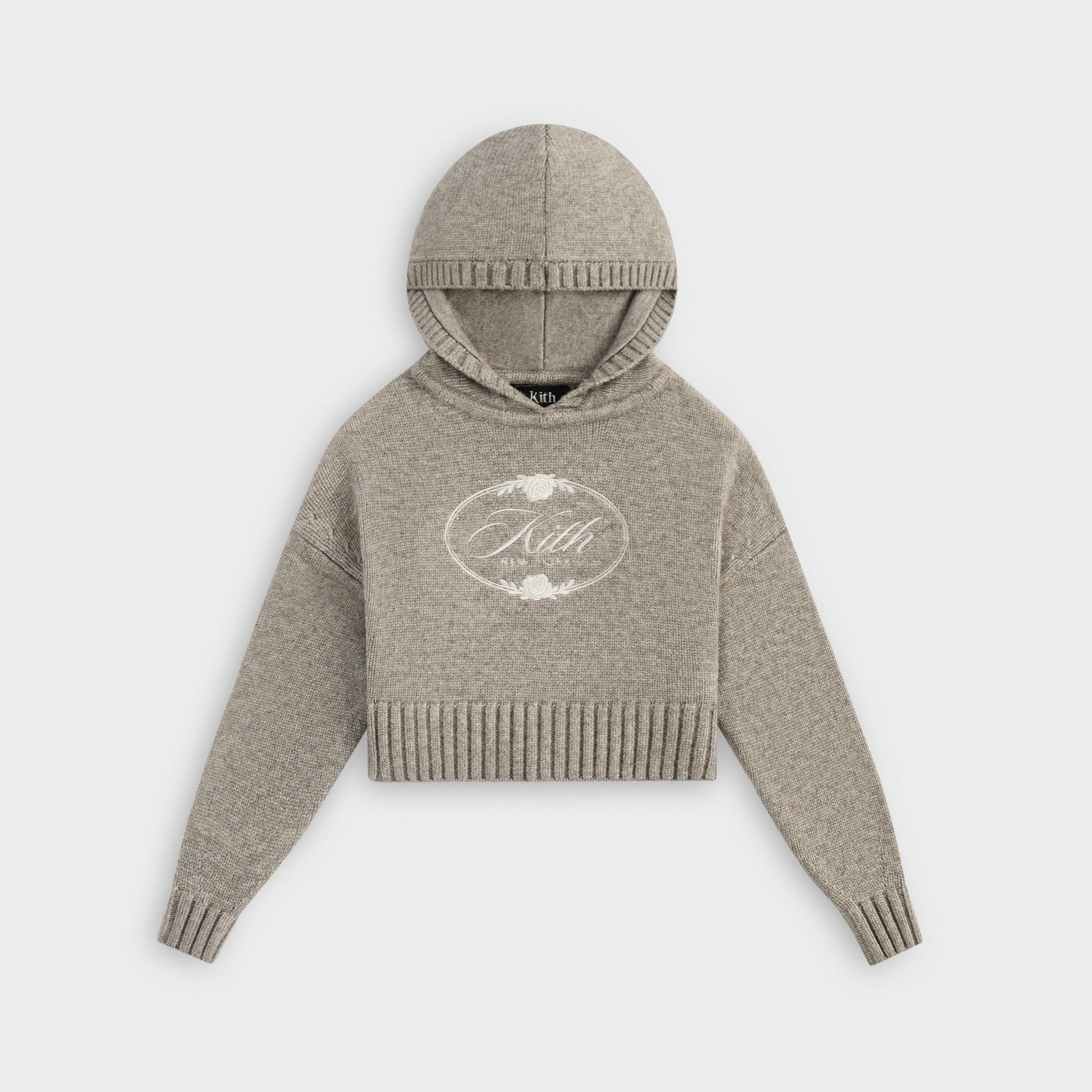 Kith Kids Cropped Celyse Sweater Hoodie - Graphite