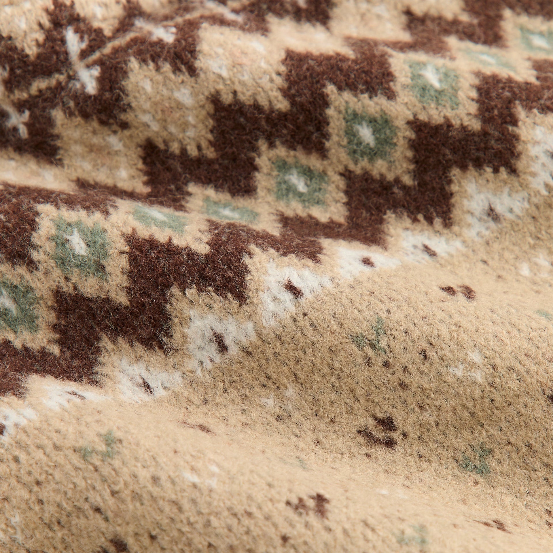 Kith Kids Novelty Fair Isle Nelson Hoodie Sweater - Mocha Heather