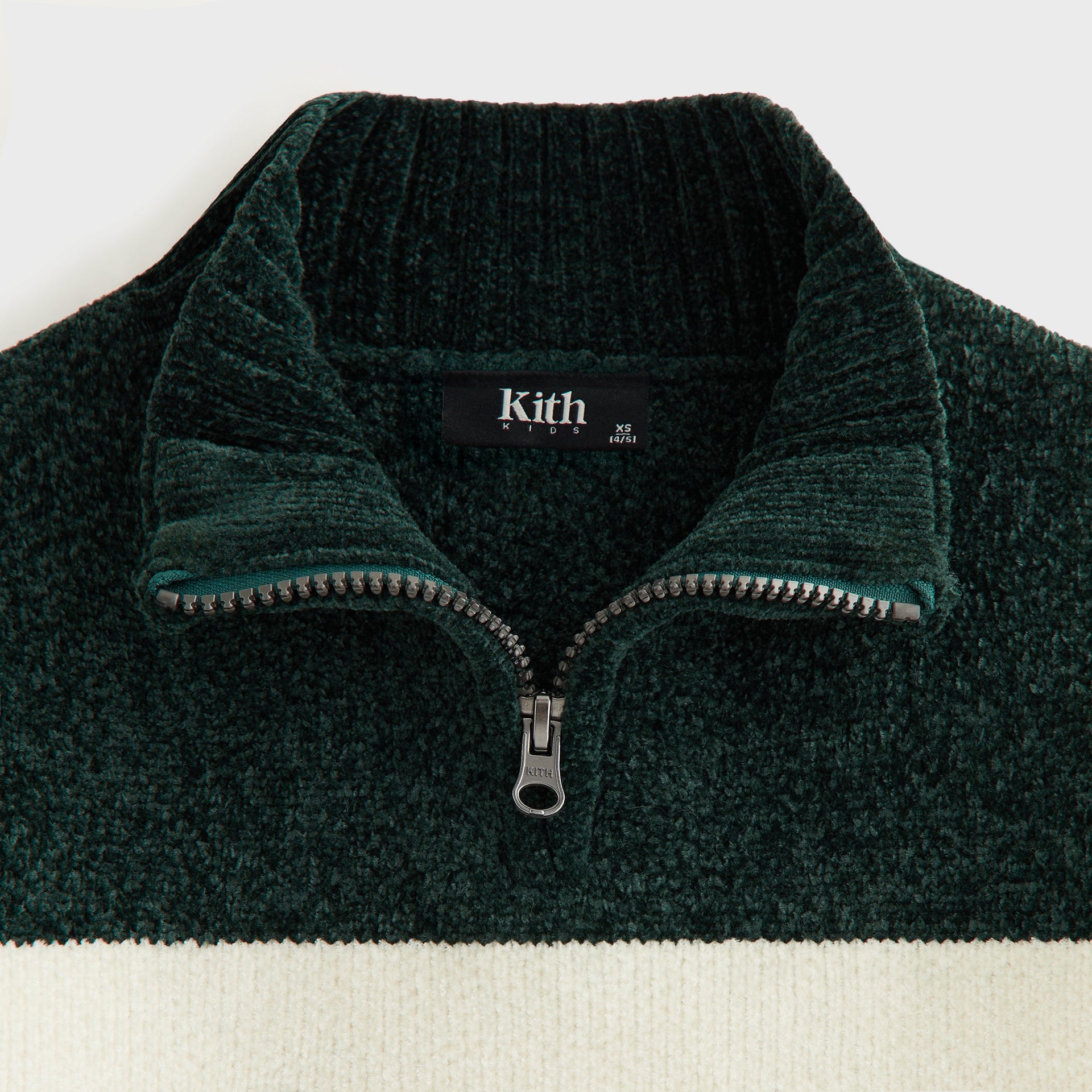 Kith Kids Color-Block Chenille Hunter Quarter Zip - Stadium