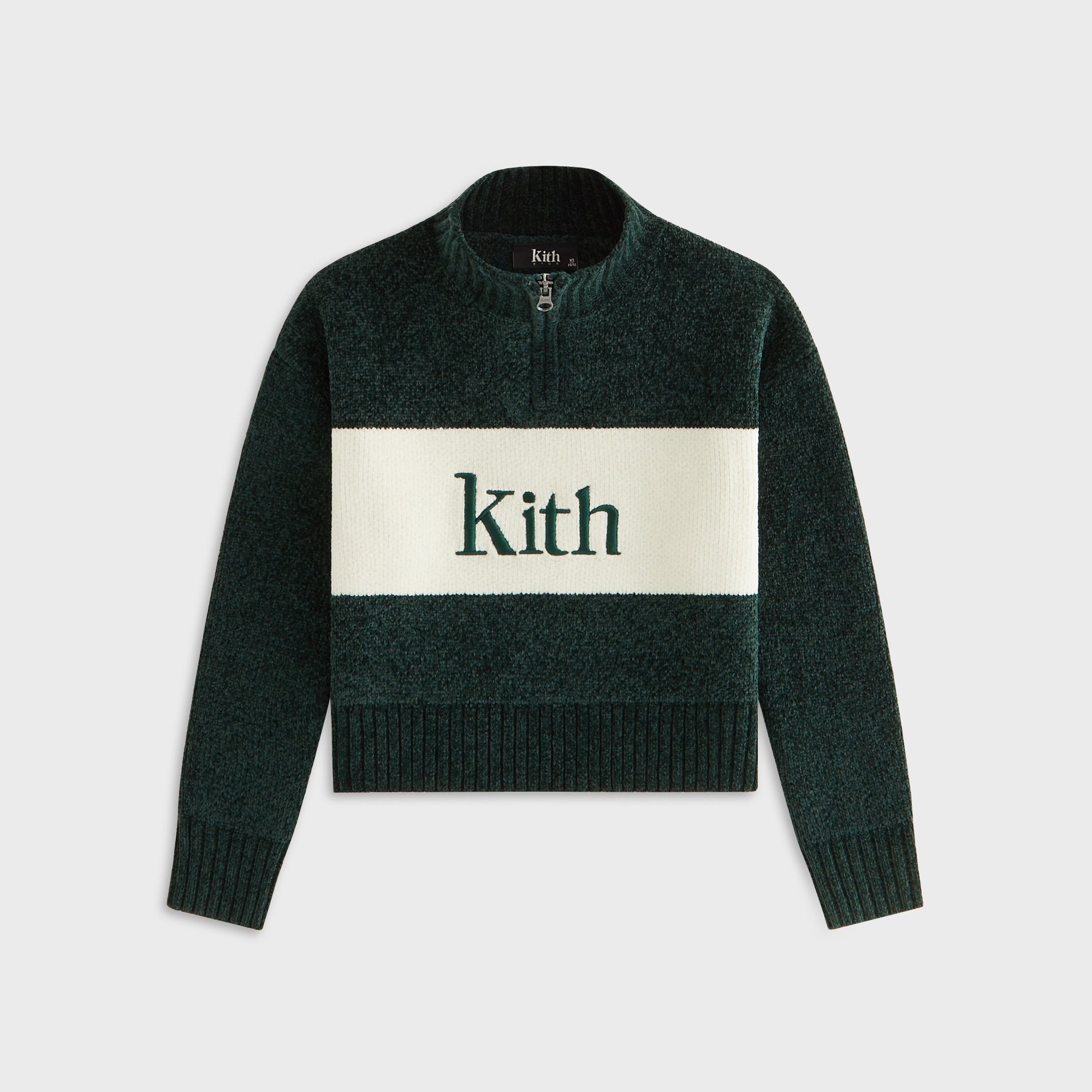 Kith Kids Color-Block Chenille Hunter Quarter Zip - Stadium – Kith
