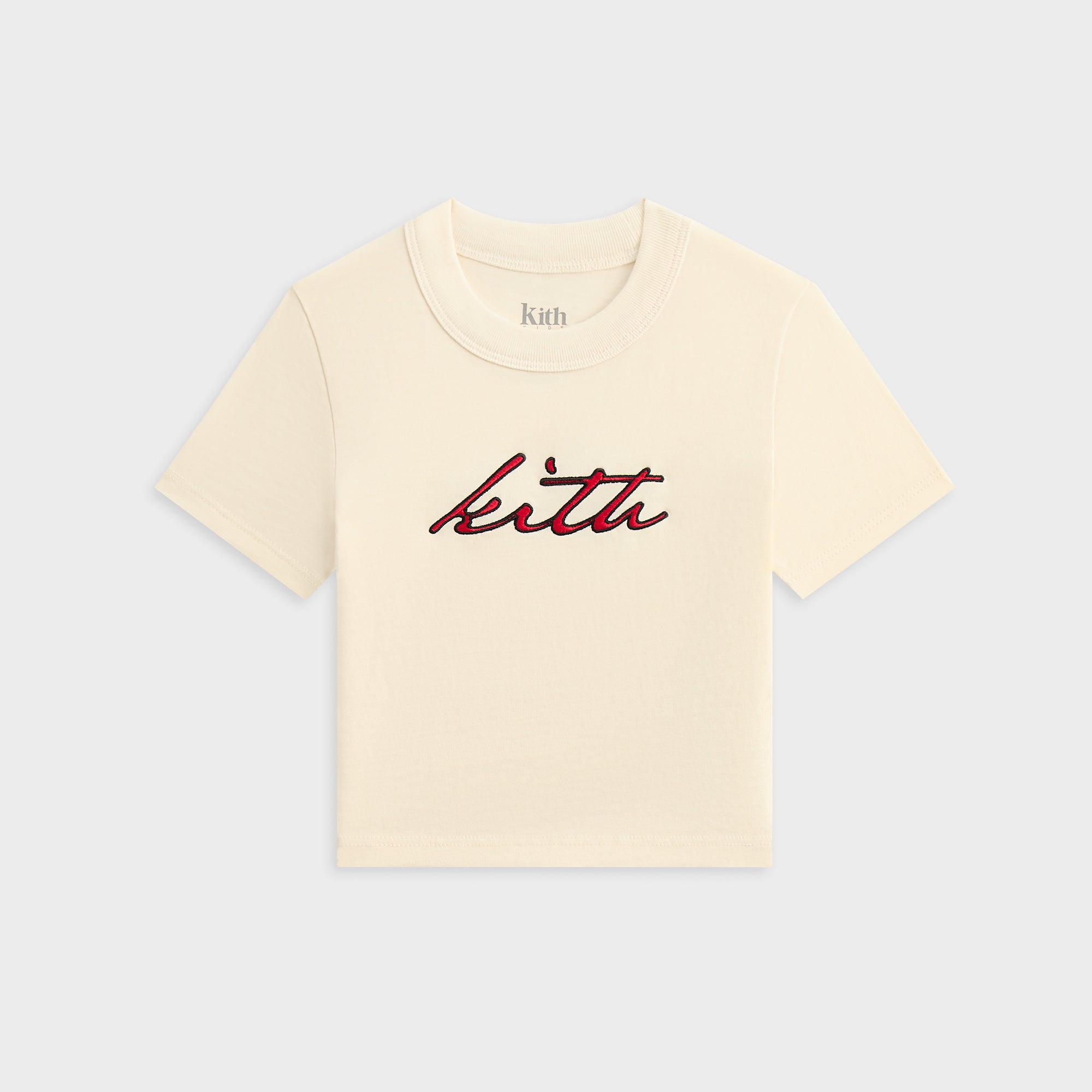 Kith Kids Signature Logo Mulberry II Tee - Sandrift – Kith Europe
