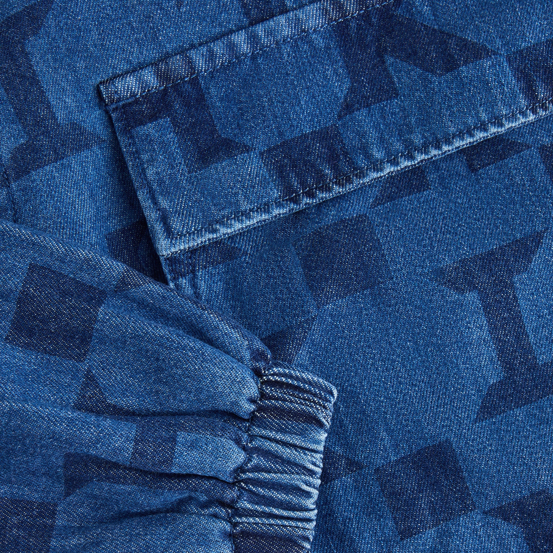 Kith Kids Monogram Denim Harrison Pullover - Stoerm Mid Wash