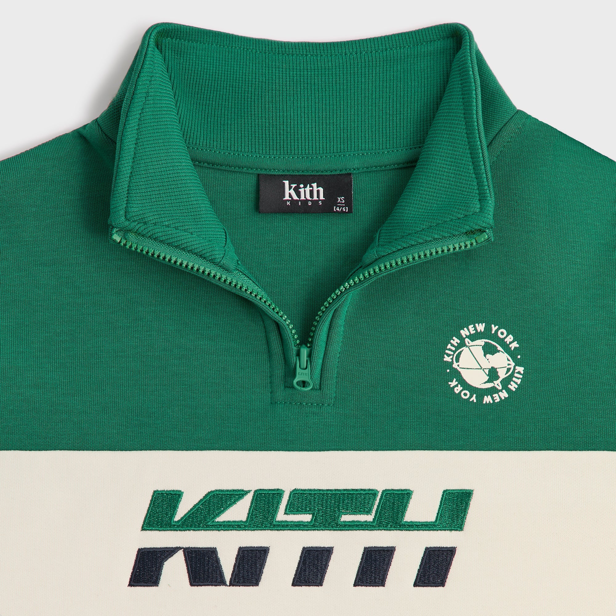 kith セットアップ　グリーン　Mサイズ Kith Kids Logo Blocked Hunter Quarter Zip - Newt – Kith Europe