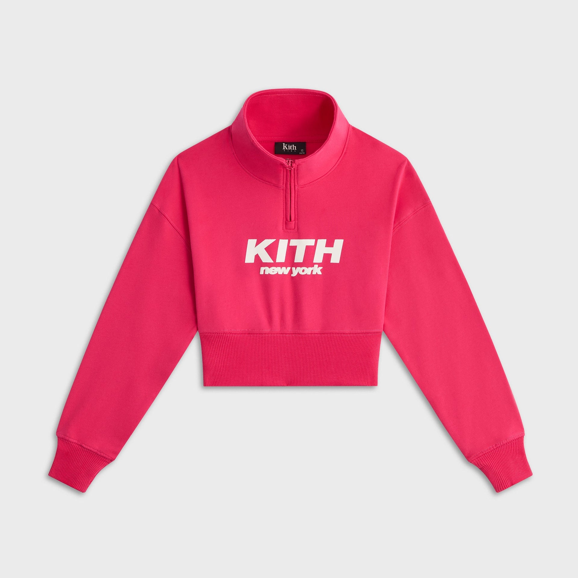Kith Kids Cropped Fallon Quarter Zip - Dahlia