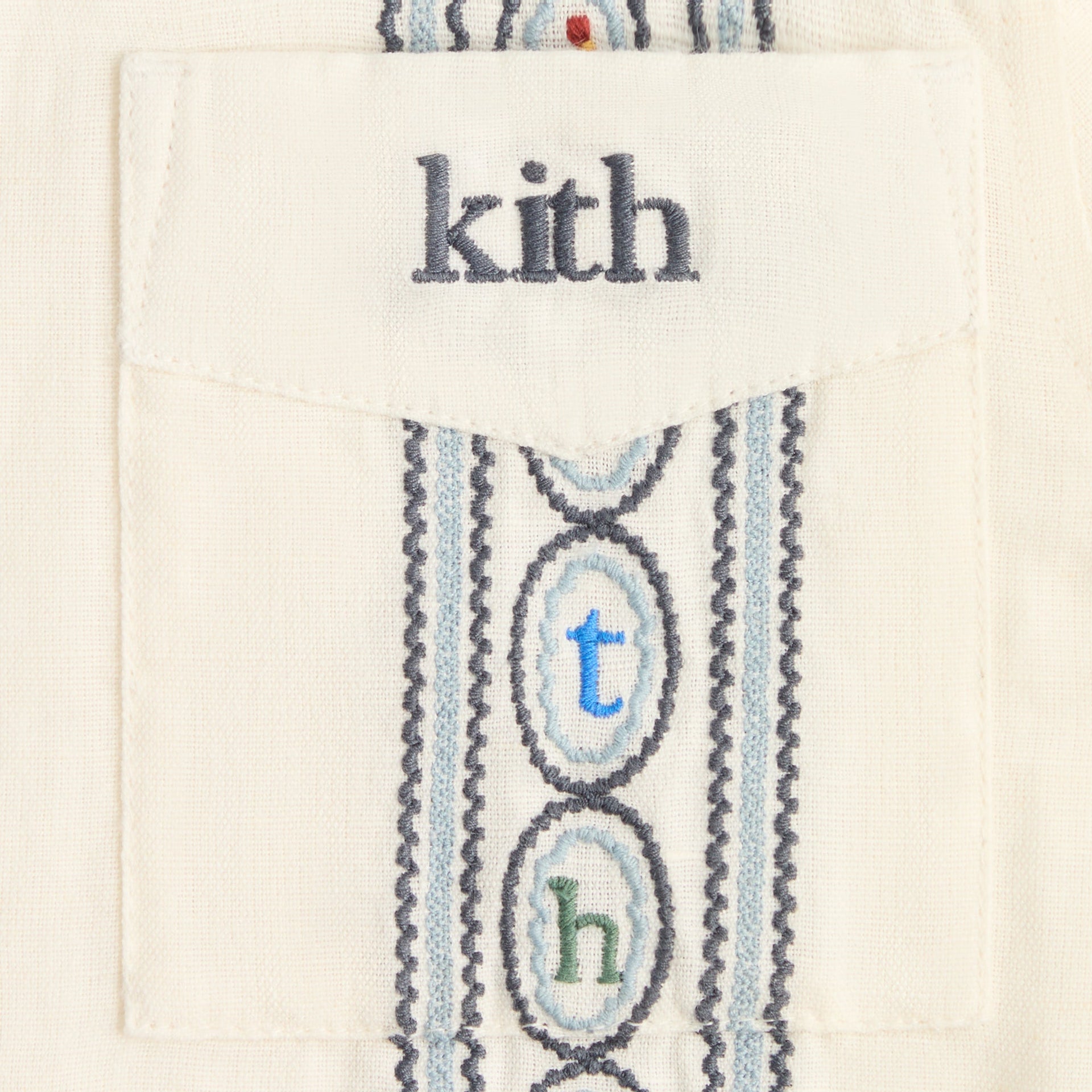Kith Kids Novelty Embroidered Bennet Collared Shirt - Silk