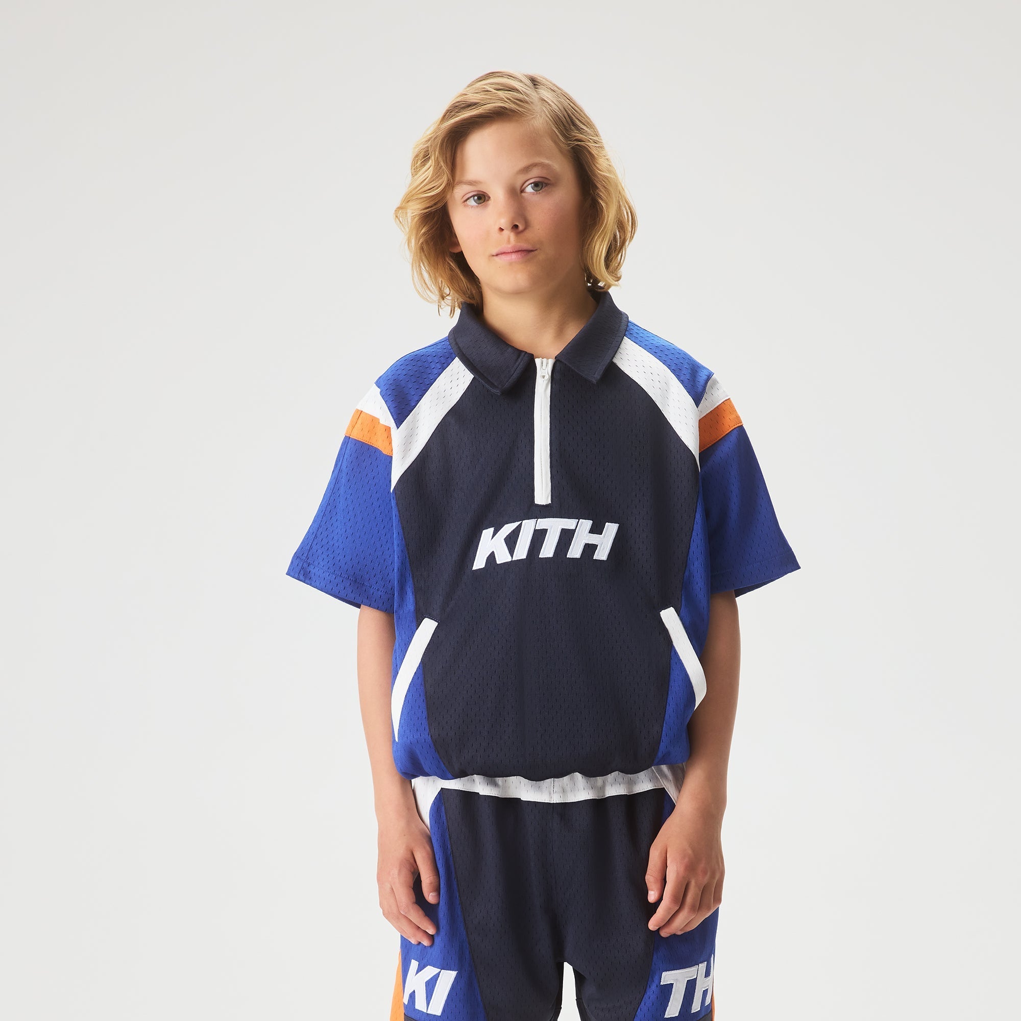 Kith Kids Linden Quarter Zip Mesh Polo - Nocturnal – Kith Europe
