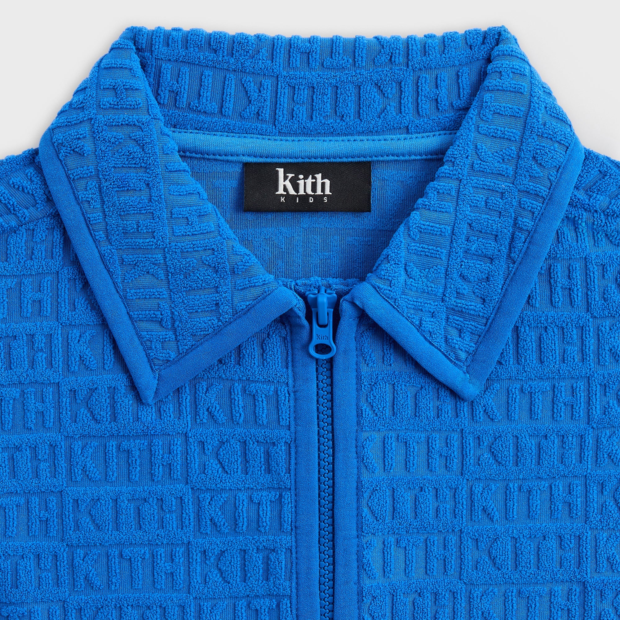 Kith Kids Textured Monogram Zip Front Camp Shirt - Greek – Kith Europe
