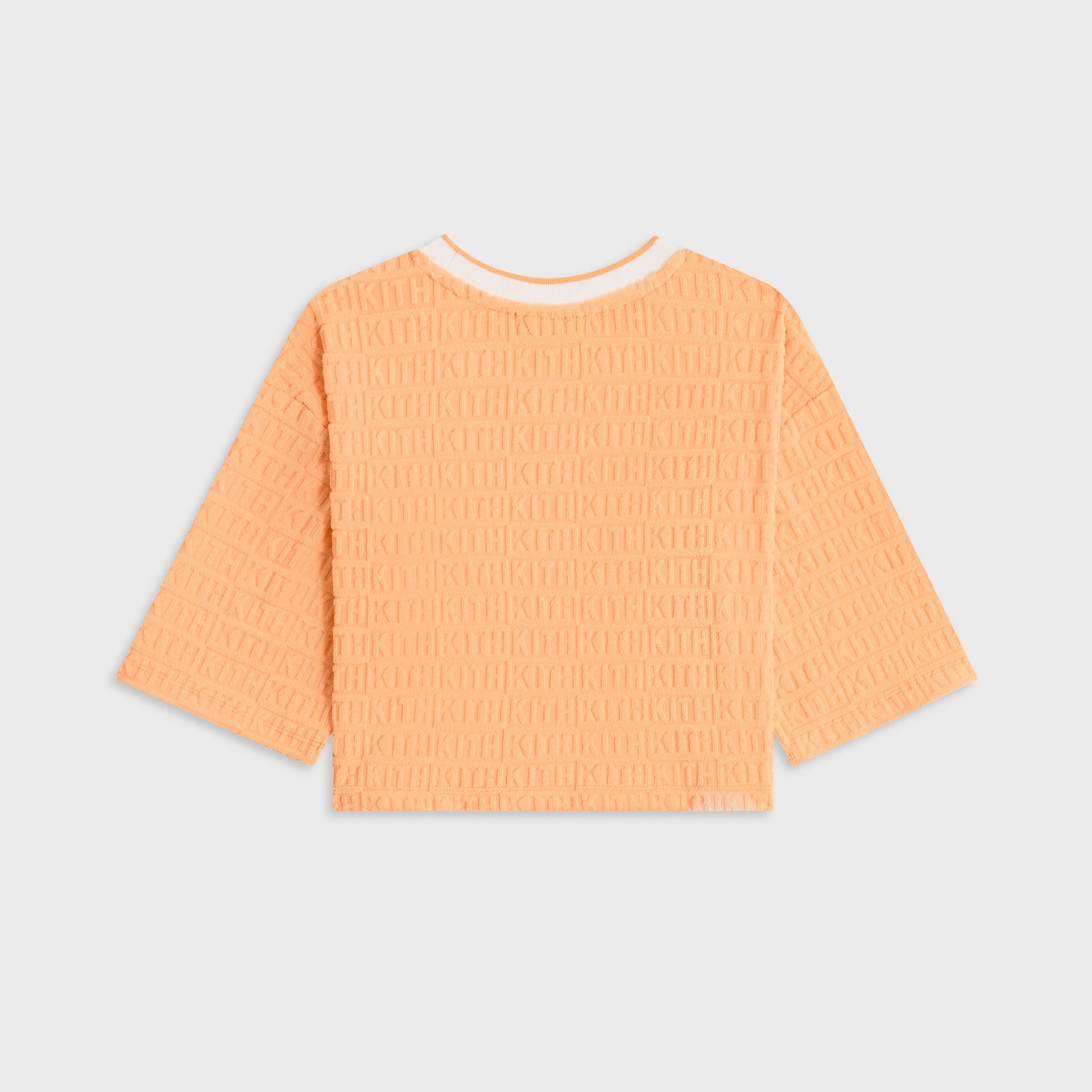 Kith Kids Textured Monogram Fei Cropped Tee - Sorbet