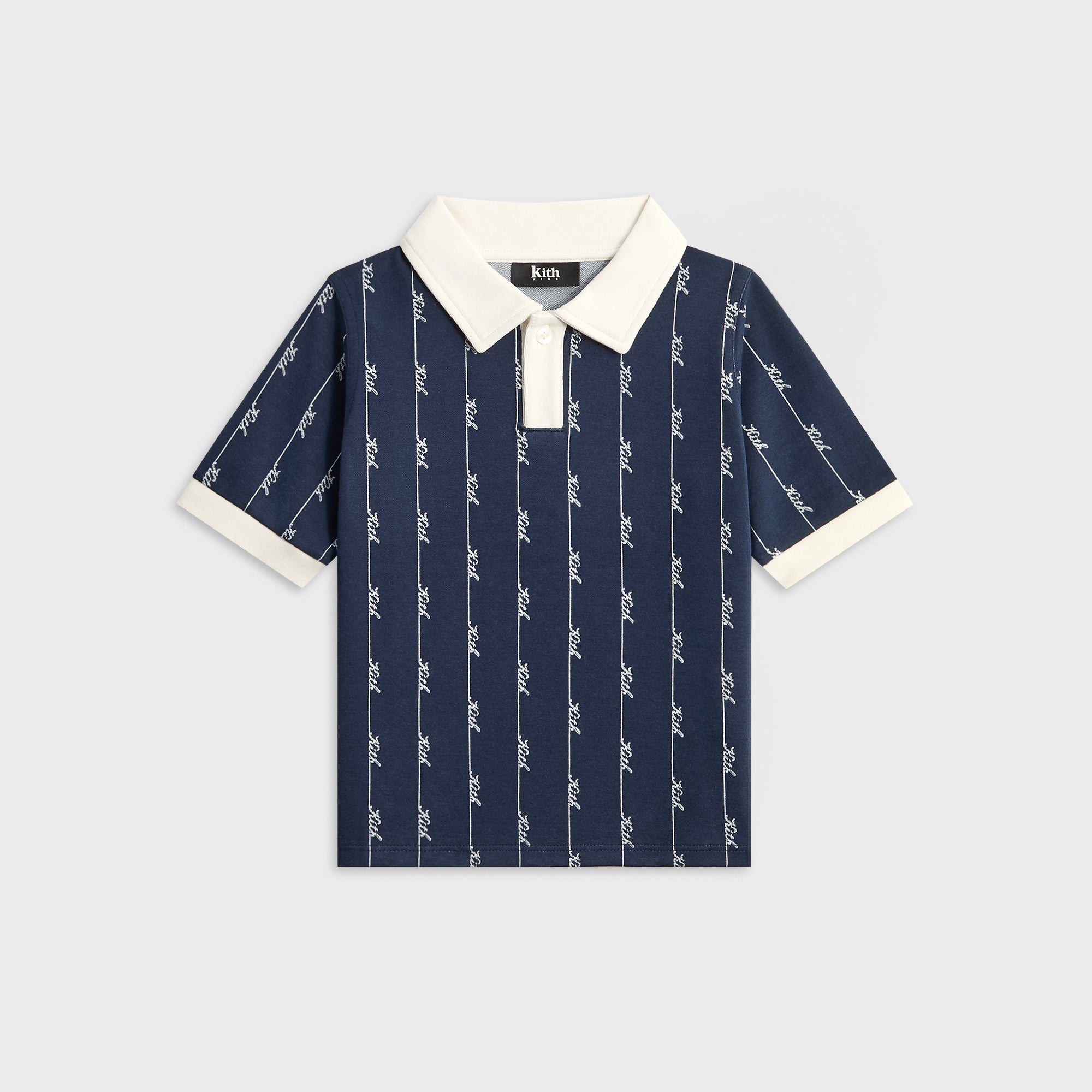 Kith Kids Script Knit Tilden Polo - Nocturnal – Kith Europe