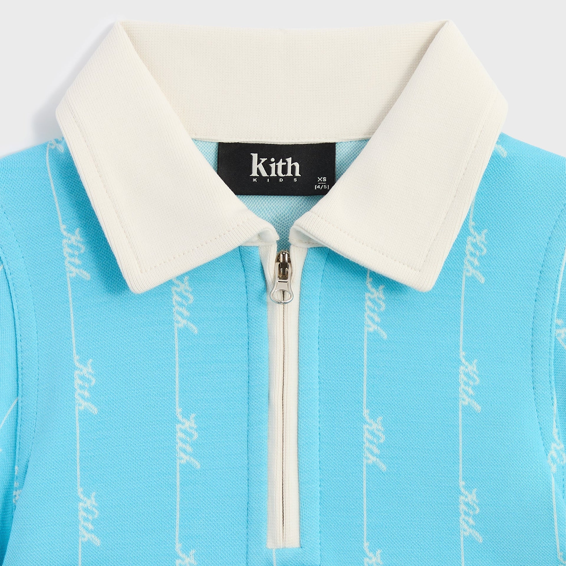 Kith Kids Script Knit Taylen Crop Polo - Aragonite