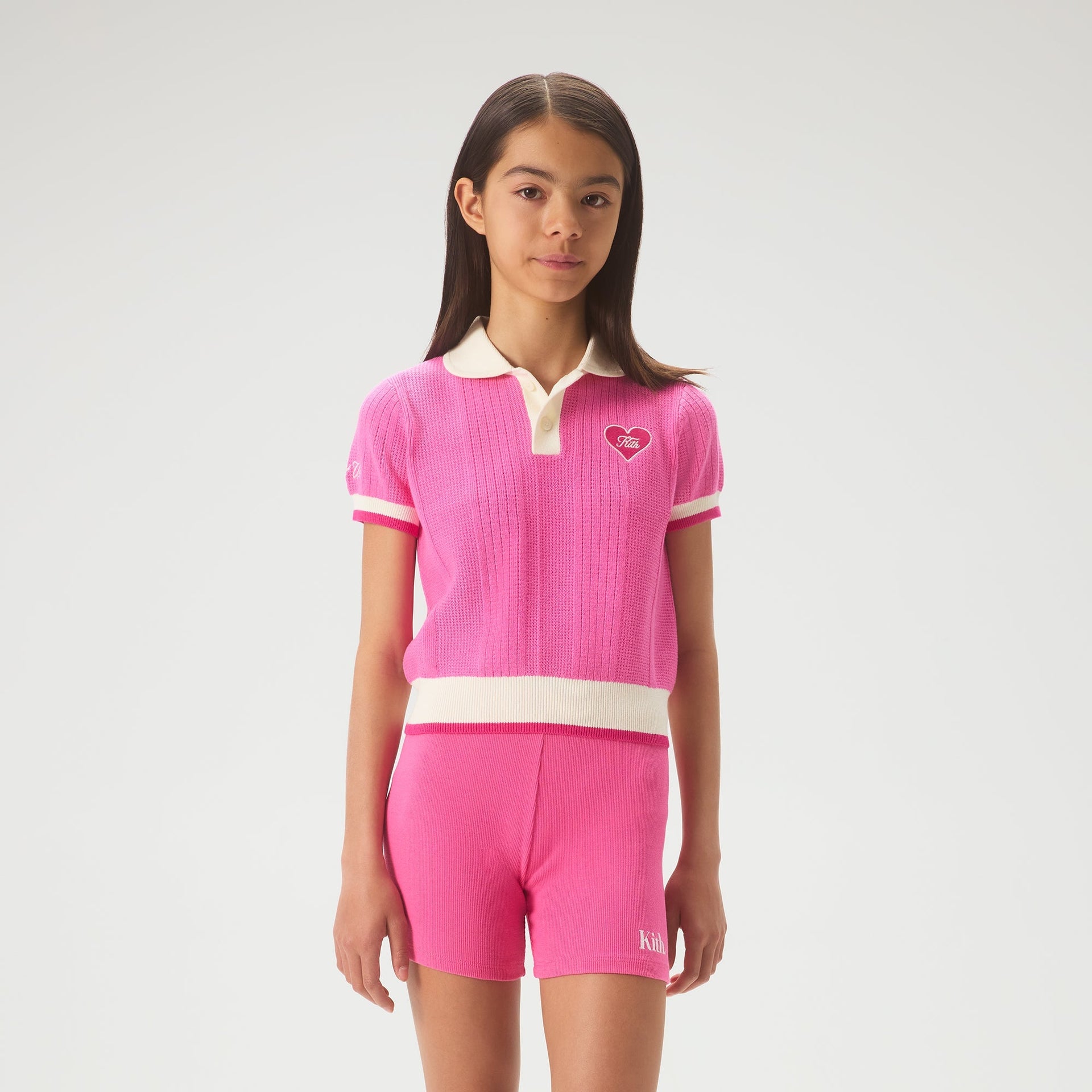 Kith Kids Teagen II Cropped Polo - Daphne