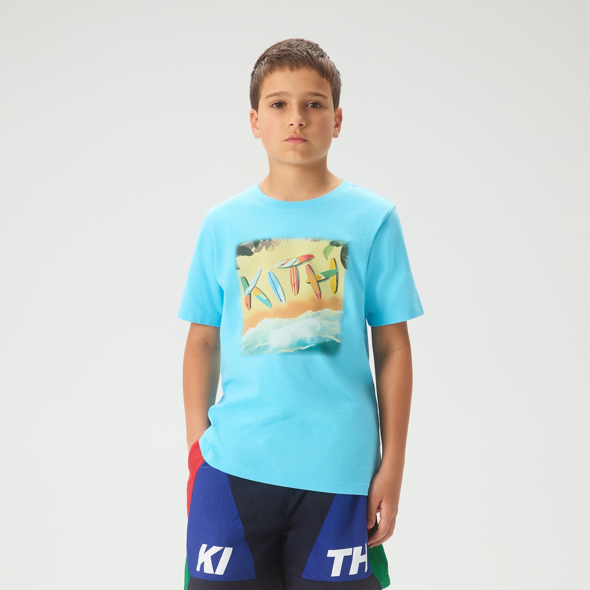 Kith Kids Surfboard Graphic Tee - Aragonite – Kith Europe