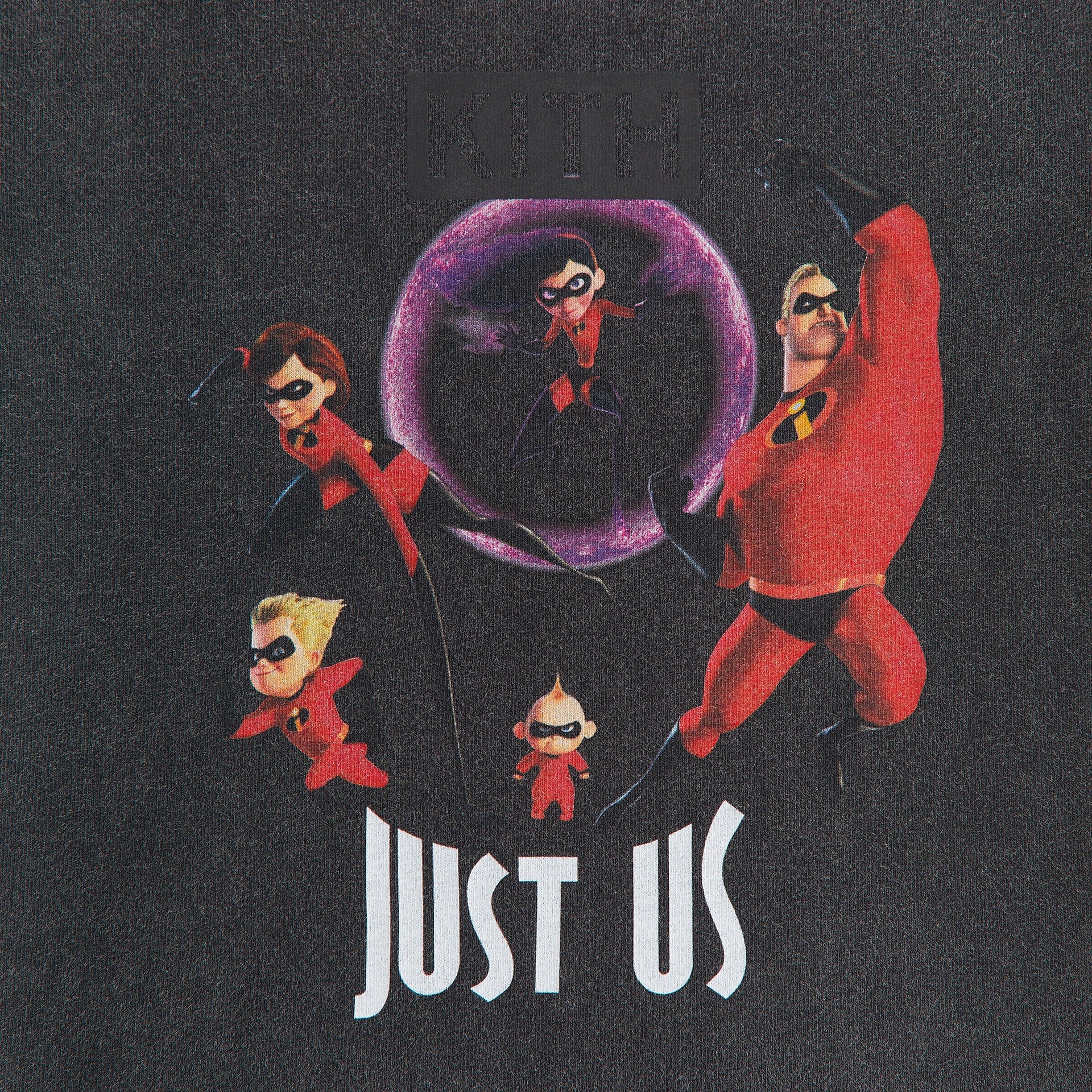 Disney | Kith Kids for Pixar The Incredibles Just Us Vintage Tee - Black