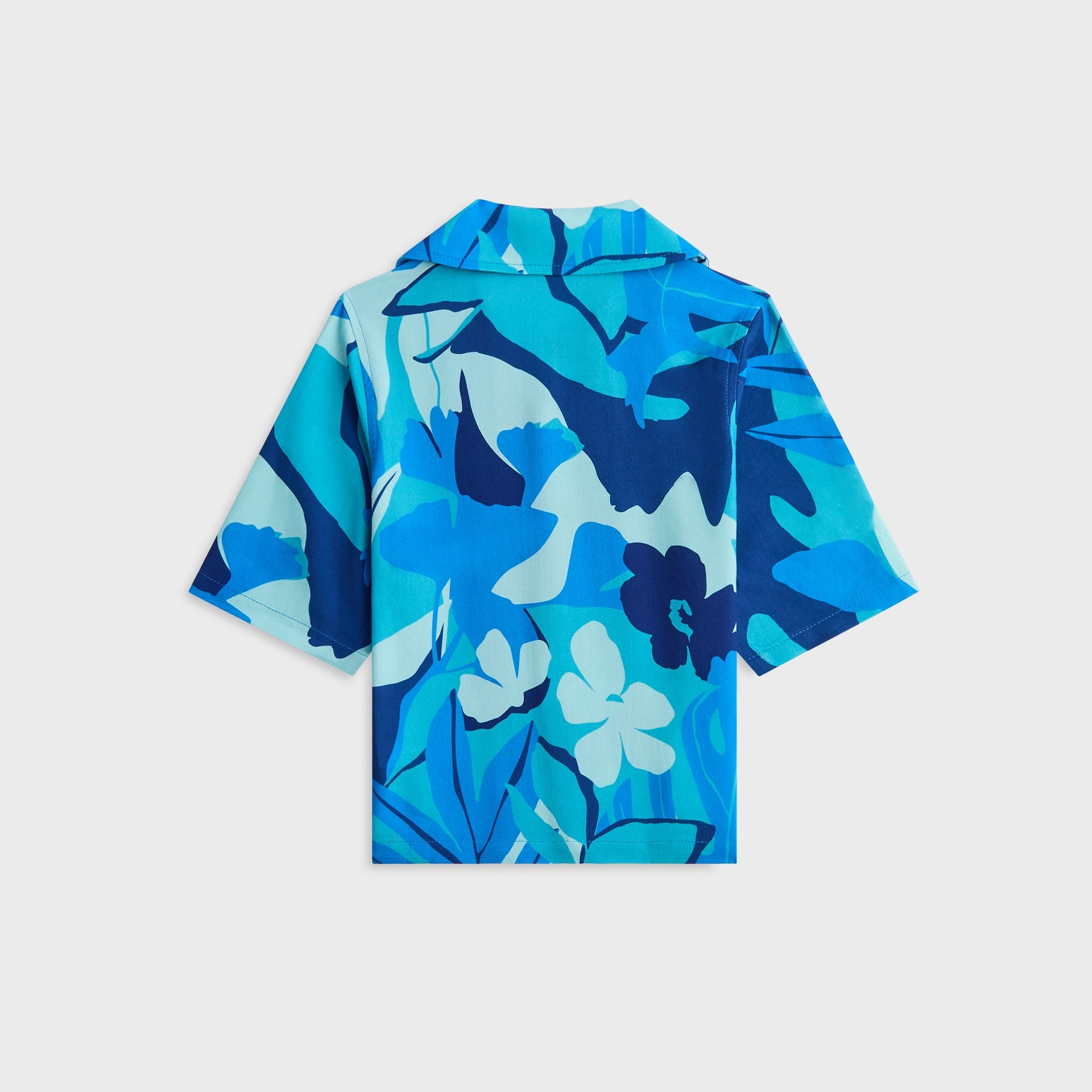 Kith Kids Abstract Tropical Thompson Camp Shirt - Turquoise