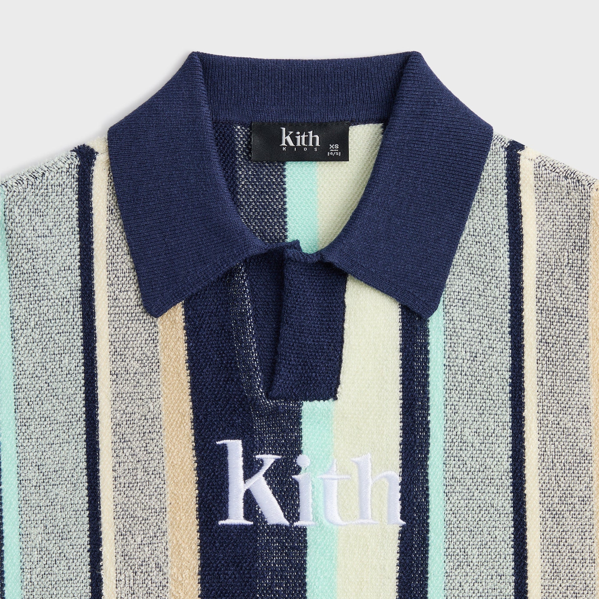 Kith Kids Striped Nelson Short Sleeve - Mykonos