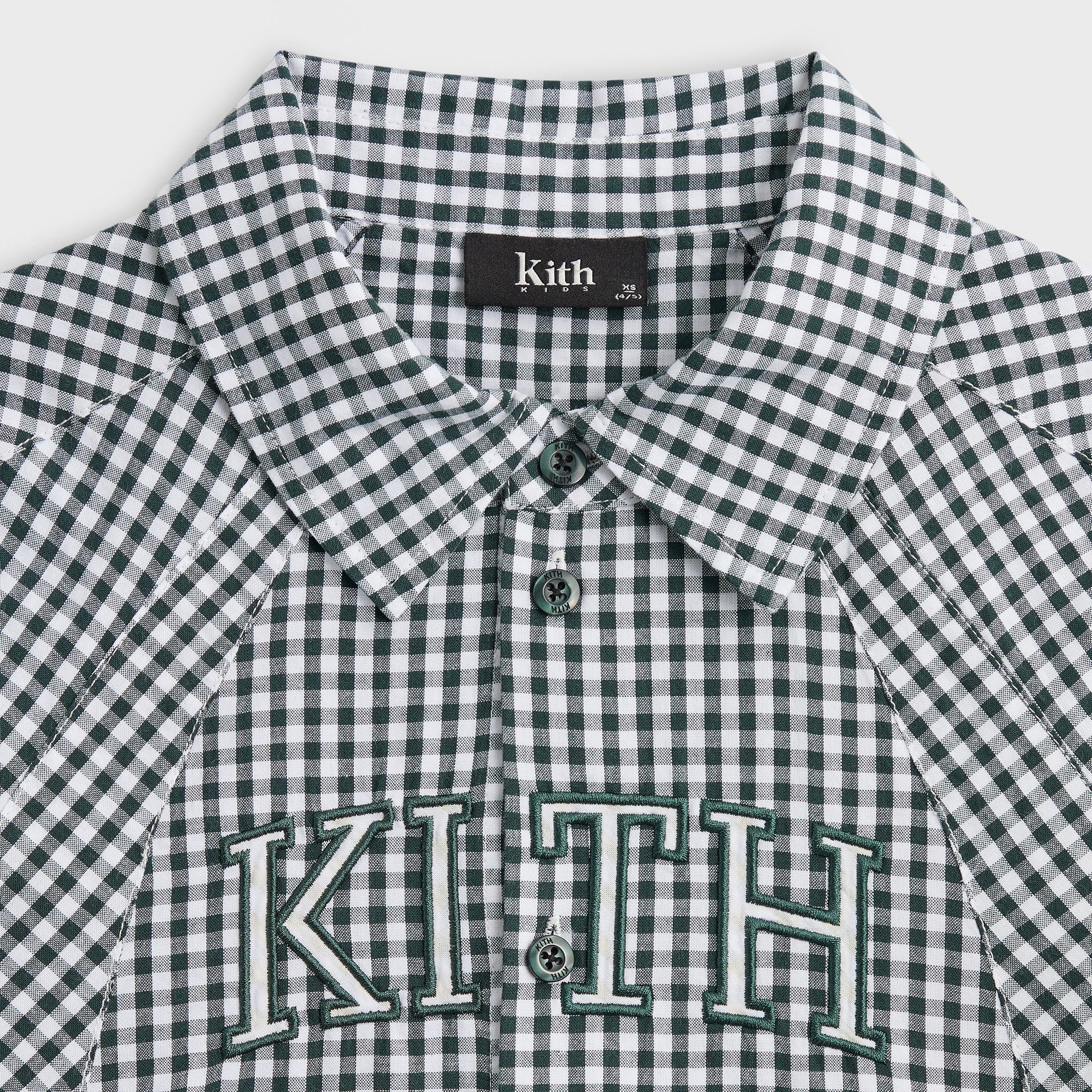 Kith Kids Blocked Gingham Apollo Shirt - Stadium