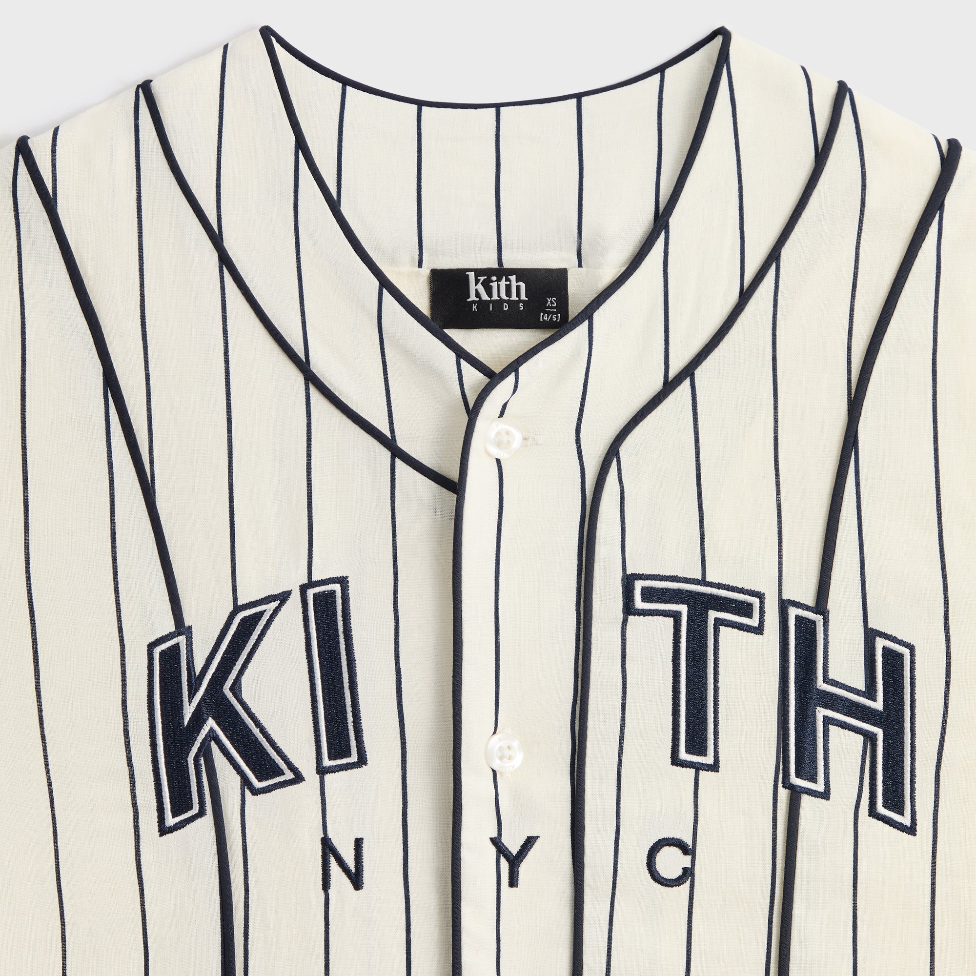 Kith Kids Pinstripe Baseball Shirt - Silk – Kith Europe