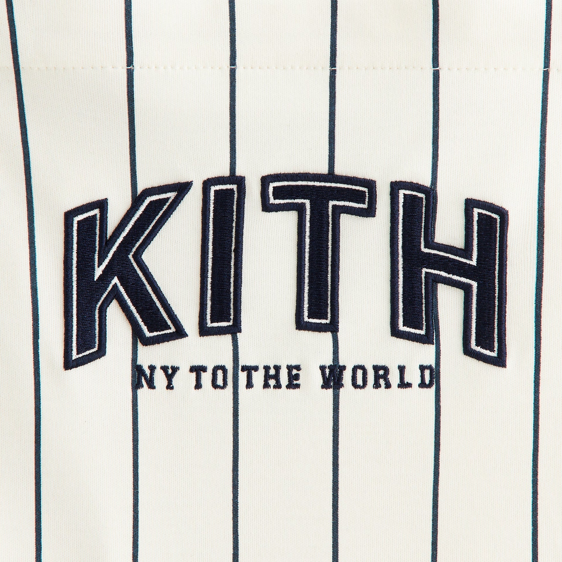 Kith Kids Pinstripe Baseball Ivy Top - Silk