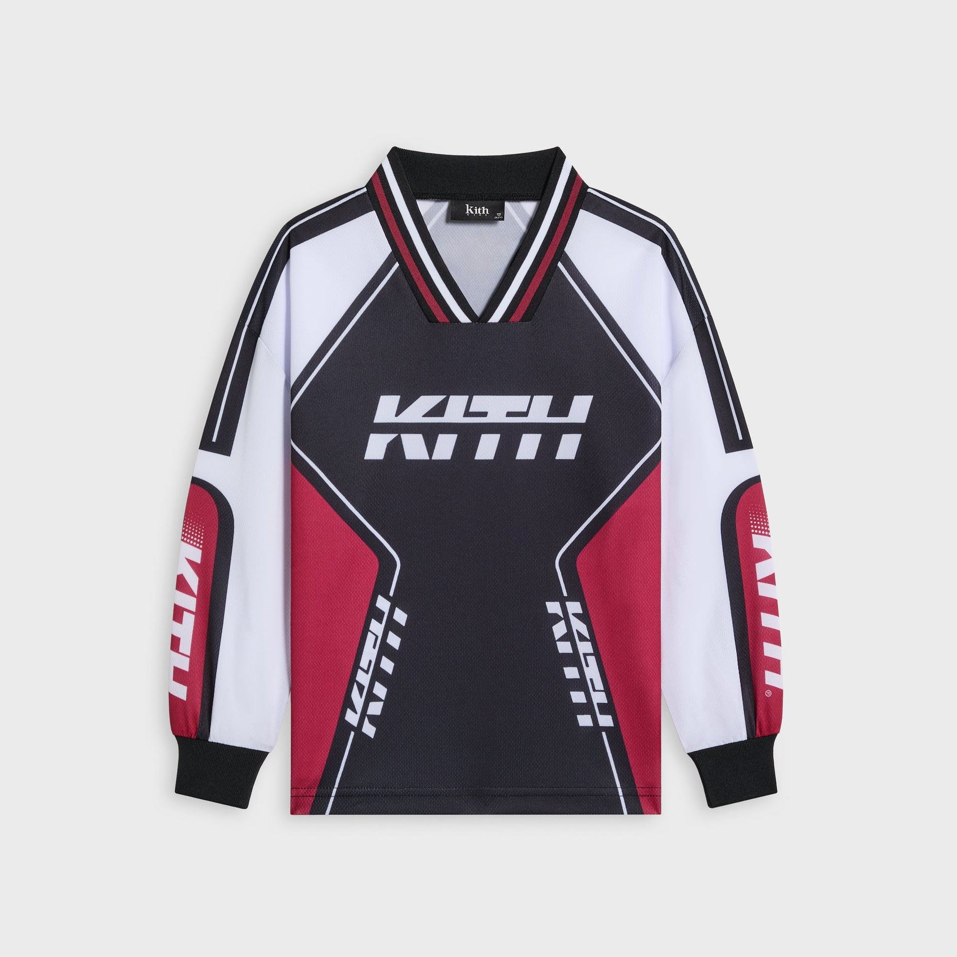 Kith Kids Moto Mesh Long Sleeve Donovan Tee - Black