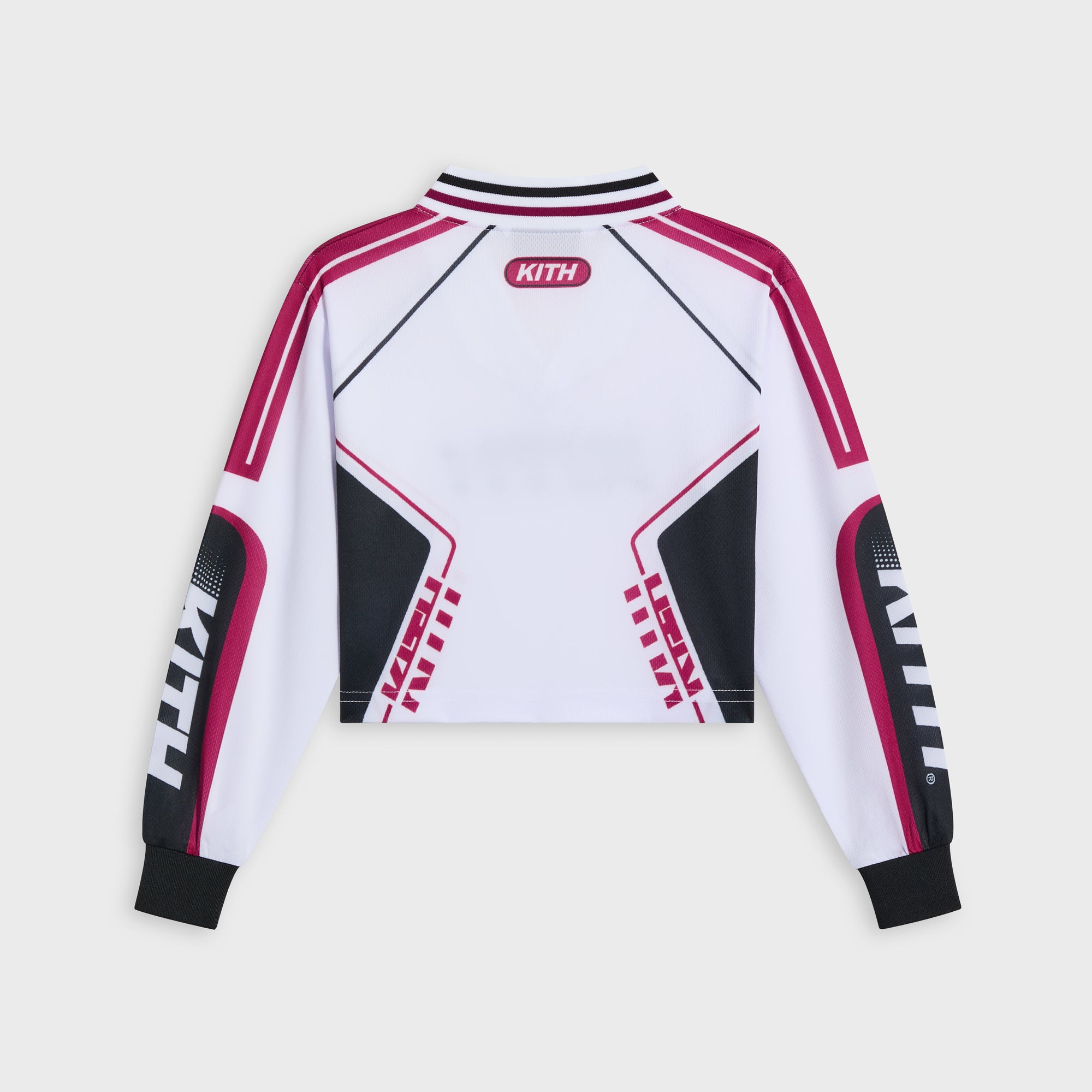 Kith Kids Moto Mesh Cropped Long Sleeve Mika Tee - White – Kith Europe