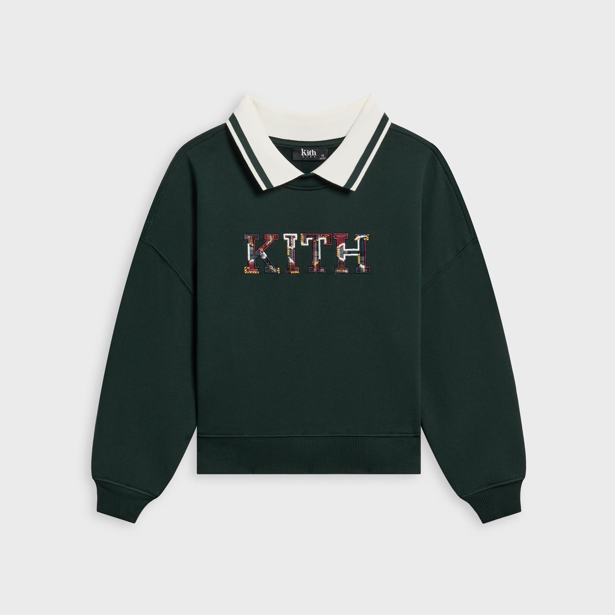 Kith Kids Varsity Letter Collared Nelson Sweatshirt - Stadium