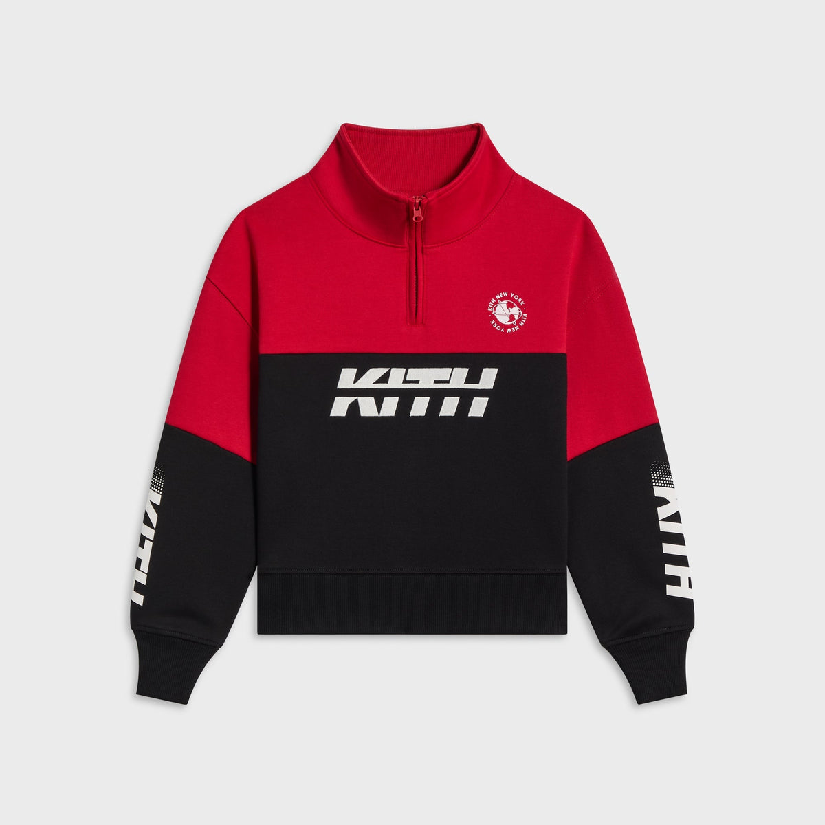 Kith Kids Logo Blocked Hunter Quarter Zip - Black - PH