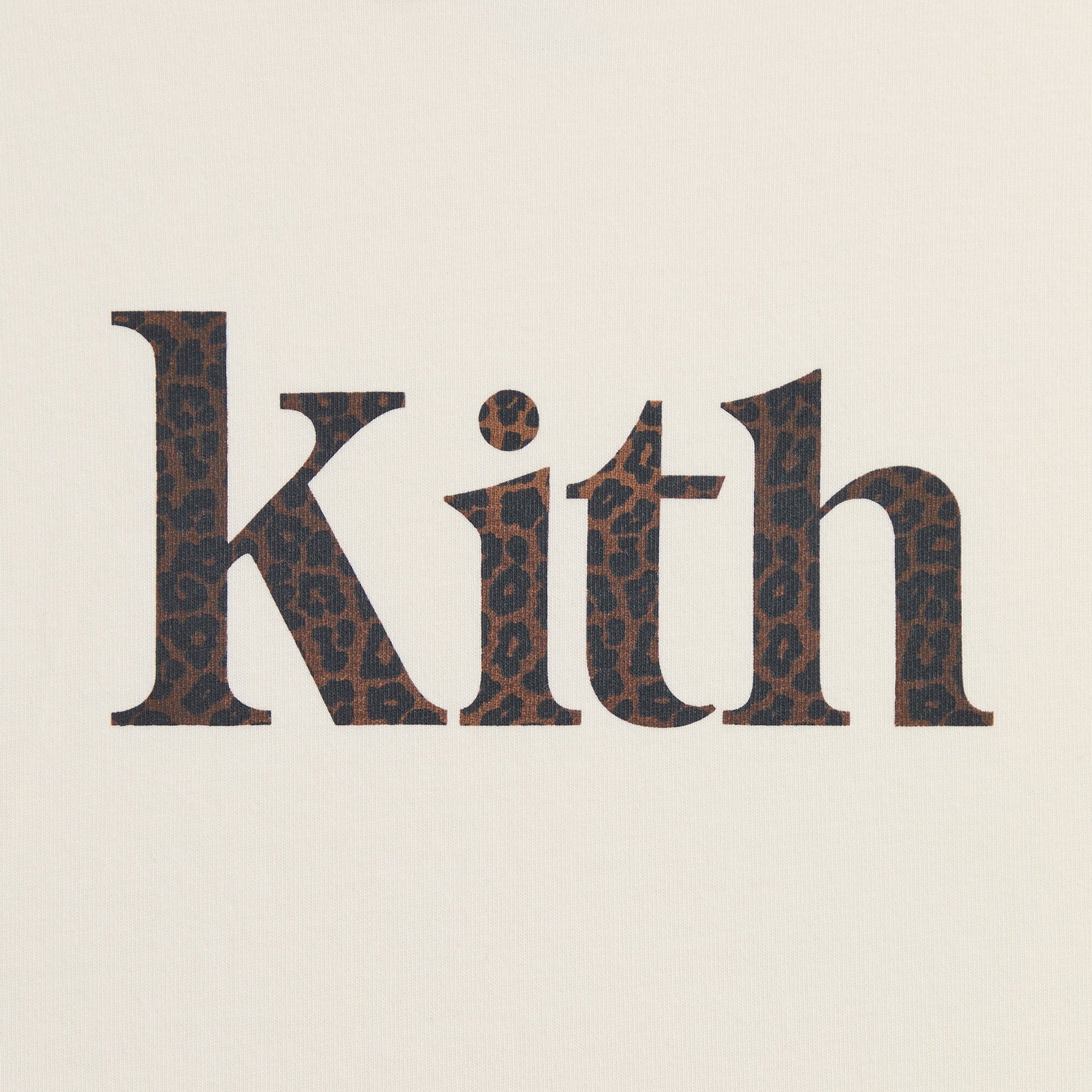 Kith Kids Leopard Serif Leonard Tee - Sandrift