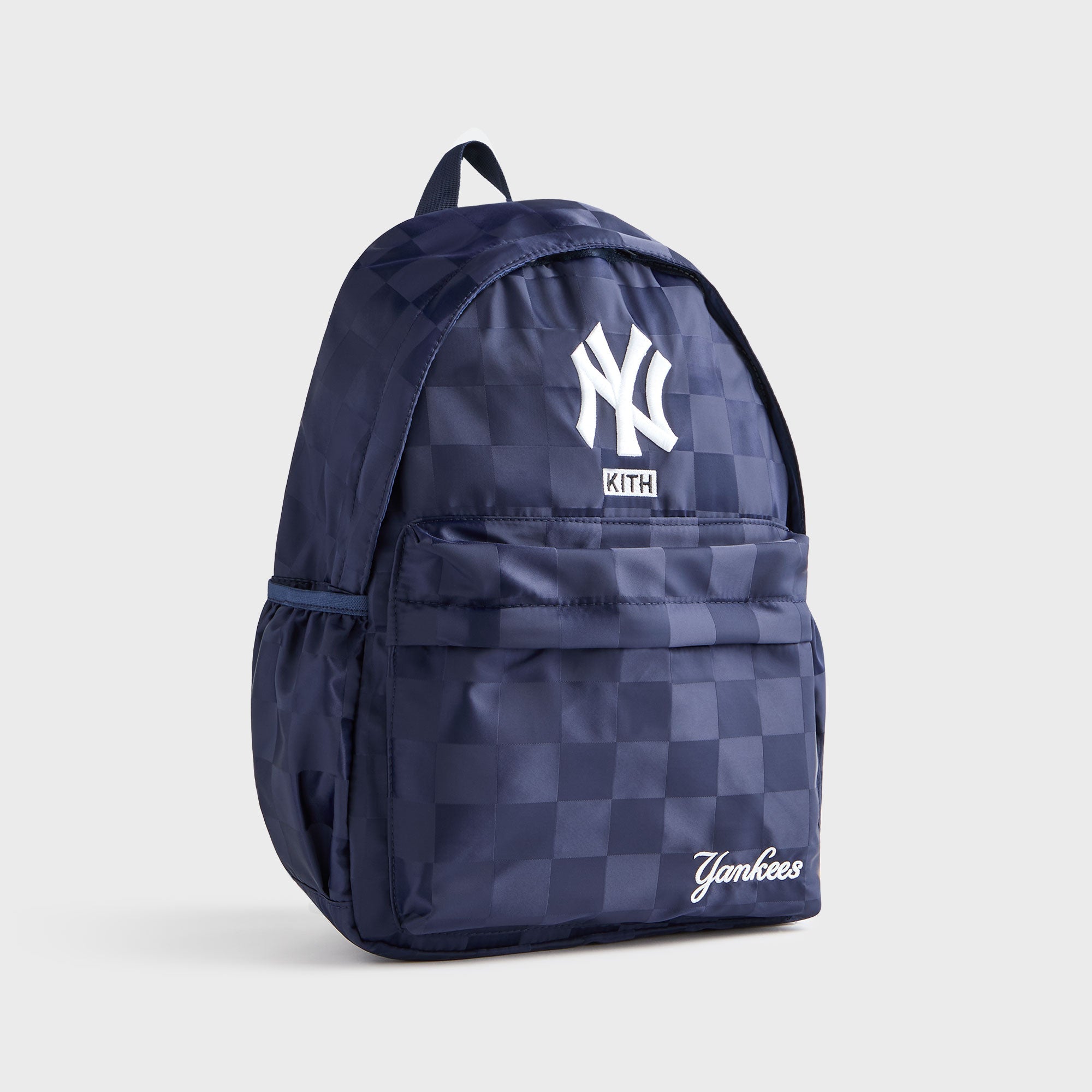 Kith Kids for the New York Yankees Checkered Satin Backpack