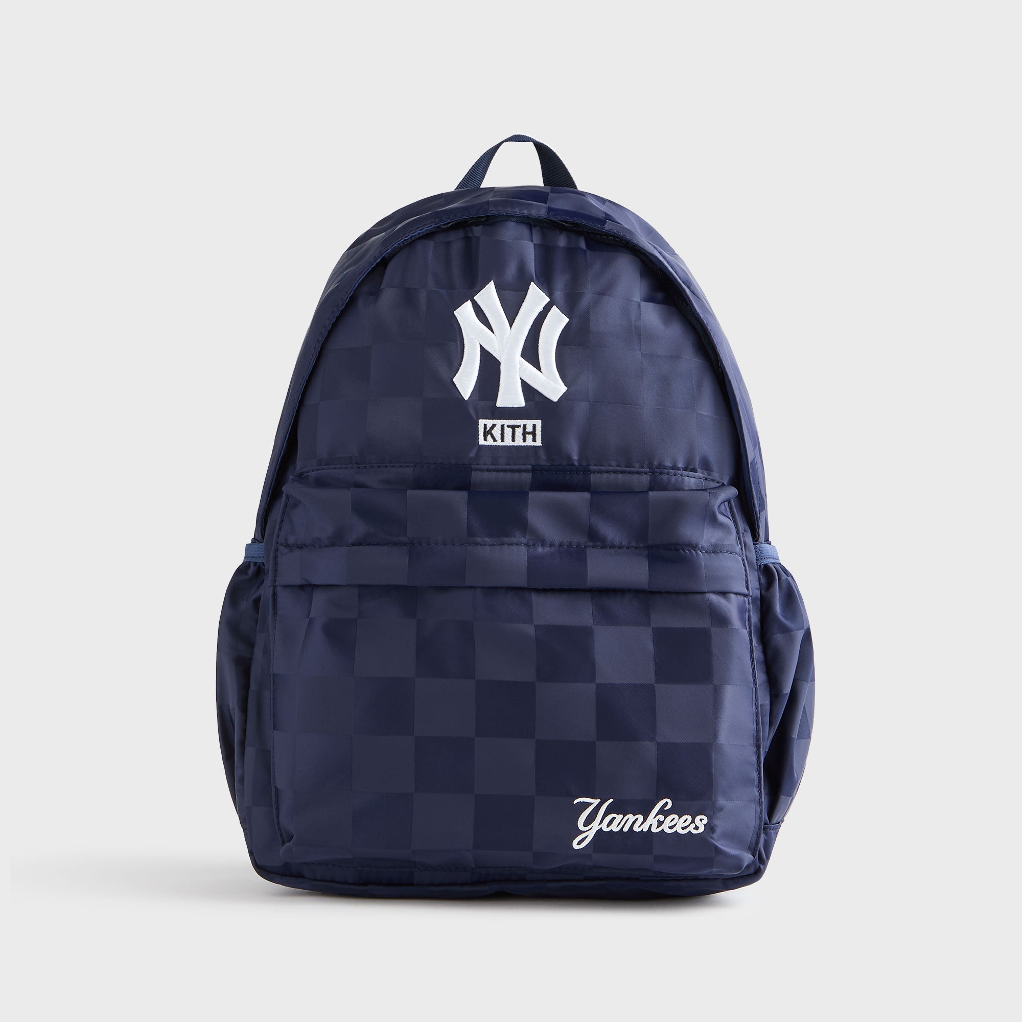 Kith Kids for the New York Yankees Checkered Satin Backpack