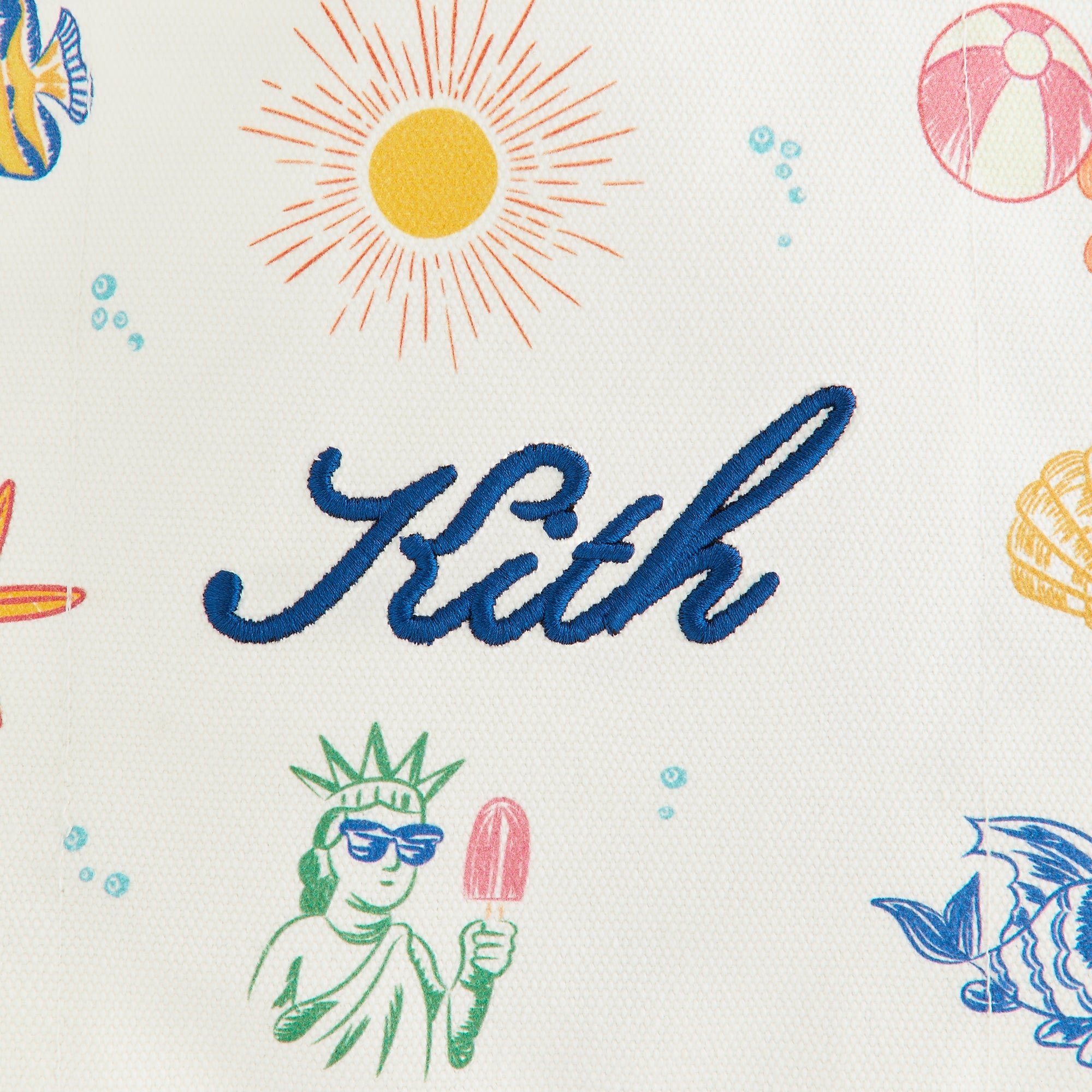 Kith Kids Canvas All-Over Printed Tote - Cobalt – Kith Europe