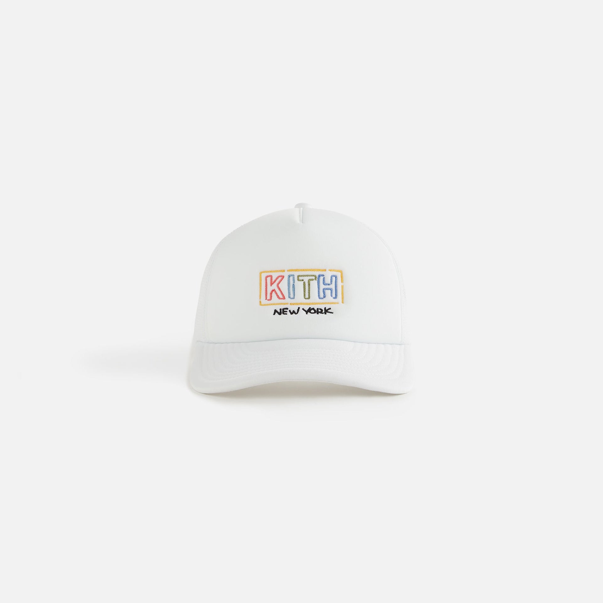 Kith Kids New York Classic Logo Trucker Cap - White