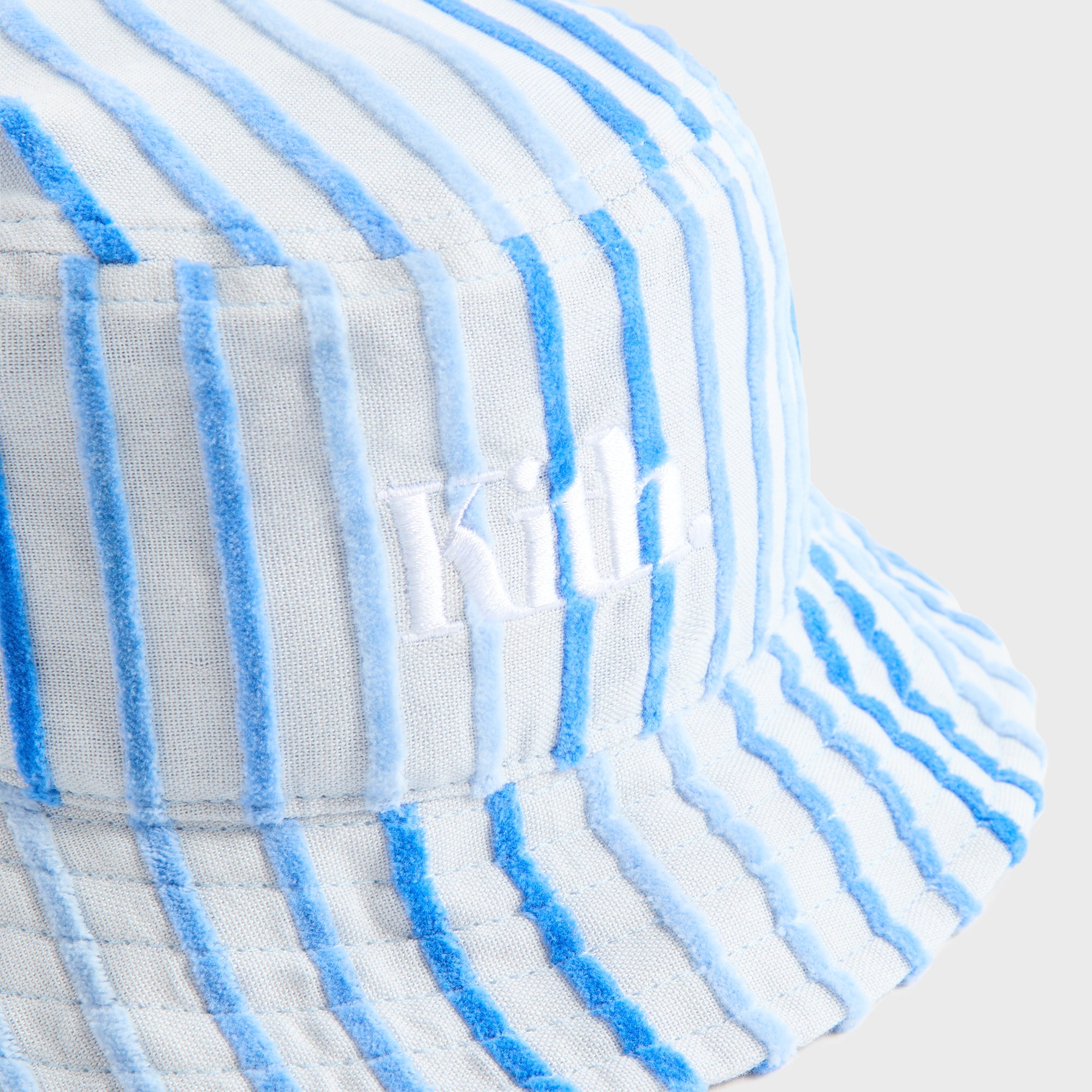 Kith Kids Chenille Stripe Dawson Bucket Hat - Cornflower – Kith Europe