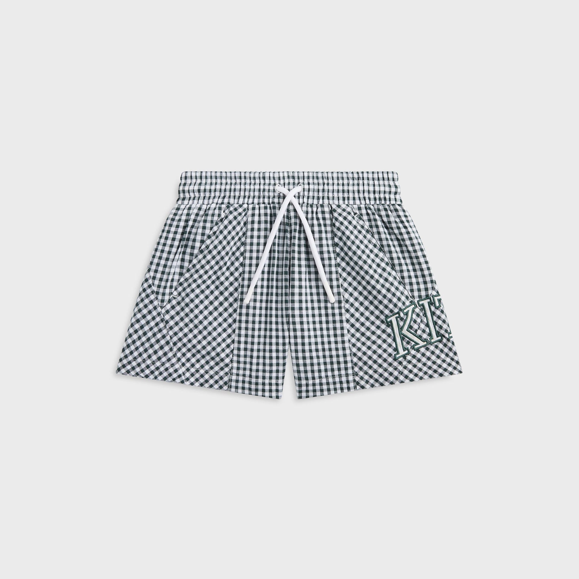 Kith Kids Blocked Gingham Curtis Short - Stadium