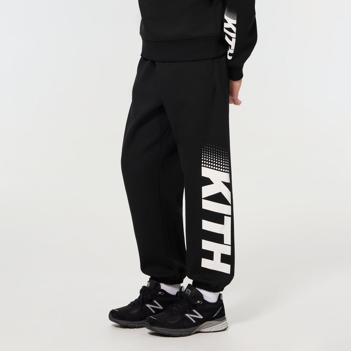 Kith Kids Logo Blocked Nelson Sweatpant - Black - PH