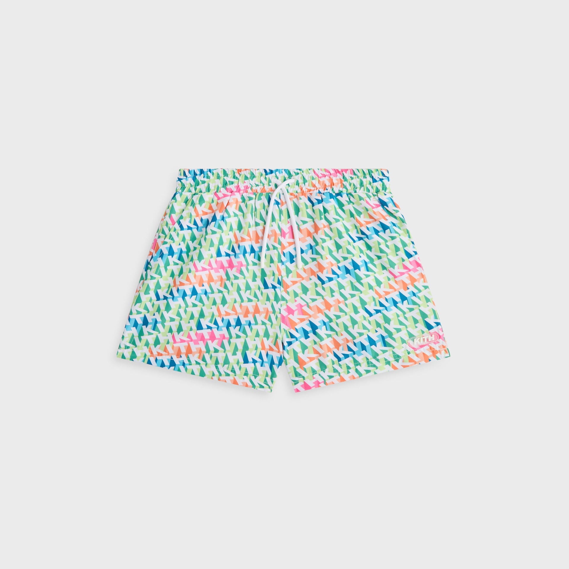 Kith Kids 3D Monogram Kai Swim Trunk - Peridot