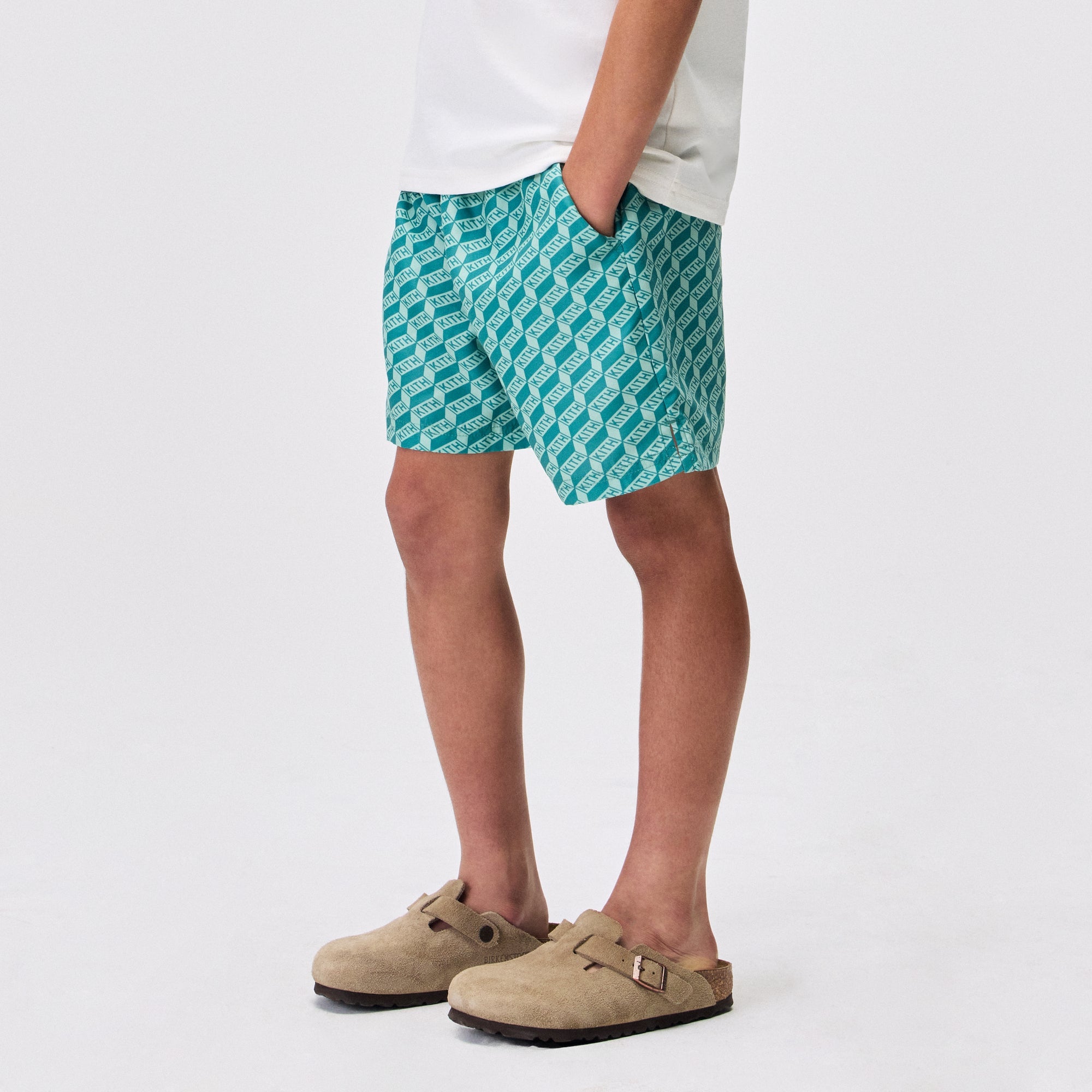 Kith Kids Monogram Kai Swim Trunk - Sorrel – Kith Europe