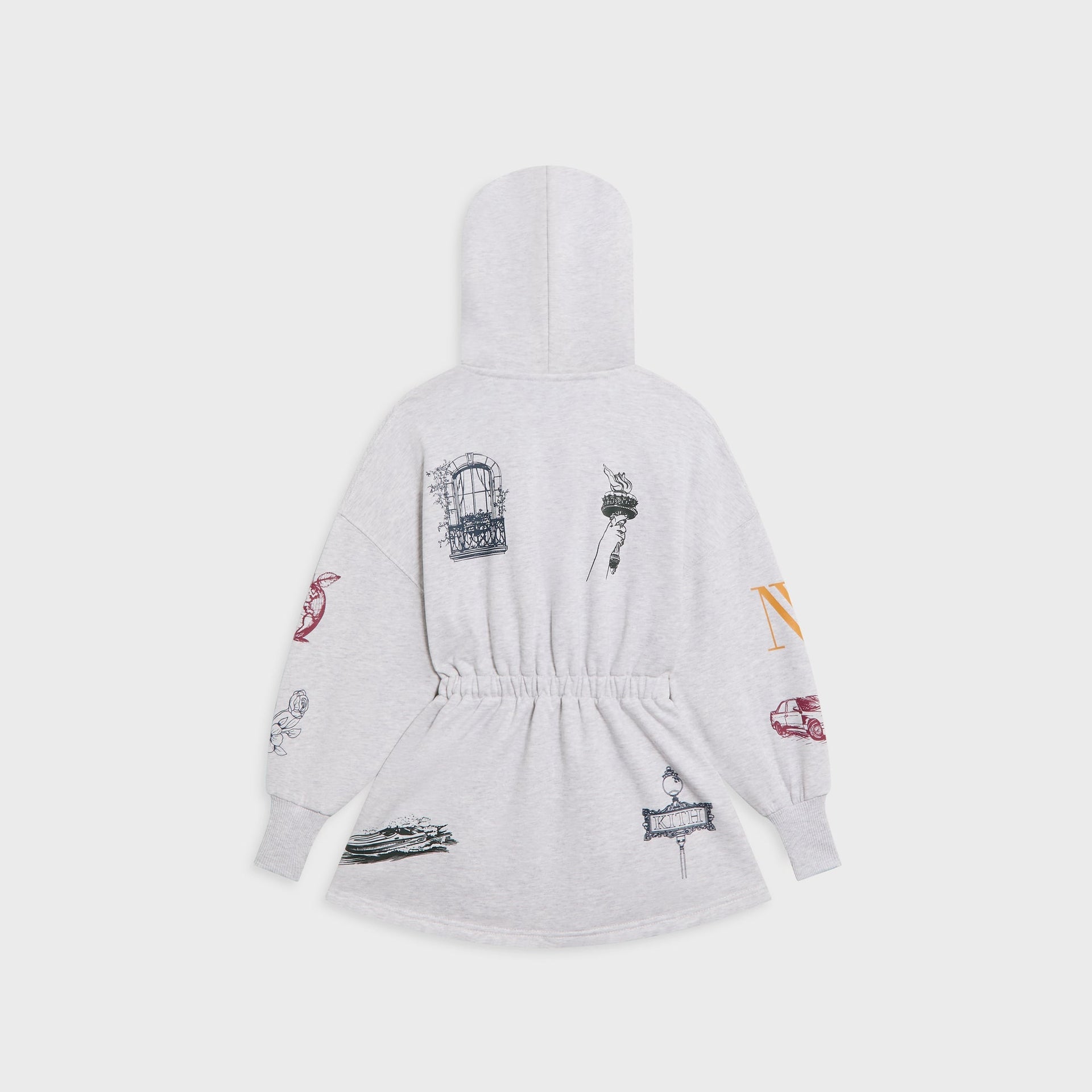 Kith Kids Logo Hoodie Dress - Light Heather Grey - PH
