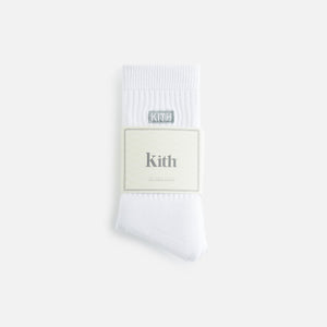 Kith Kids Logo 3-Pack Crew Socks - White