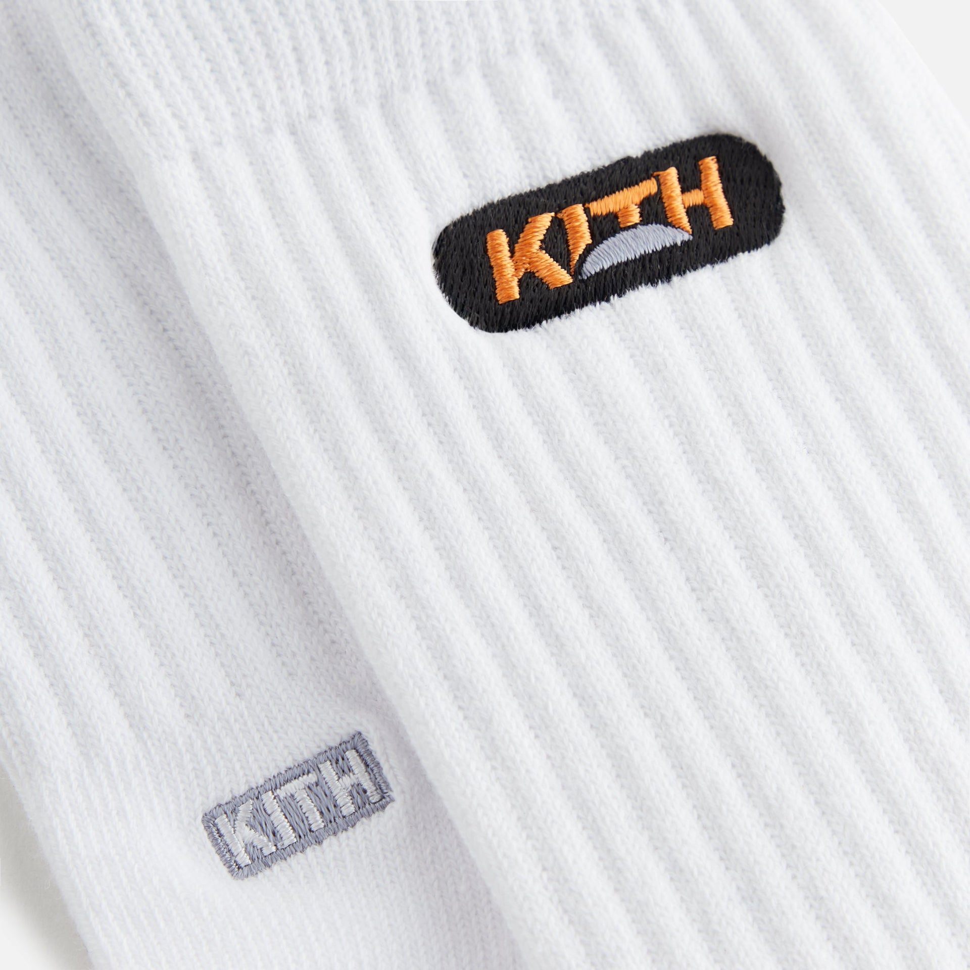 Kith Kids Graphic Crew 3 Pack Sock - White