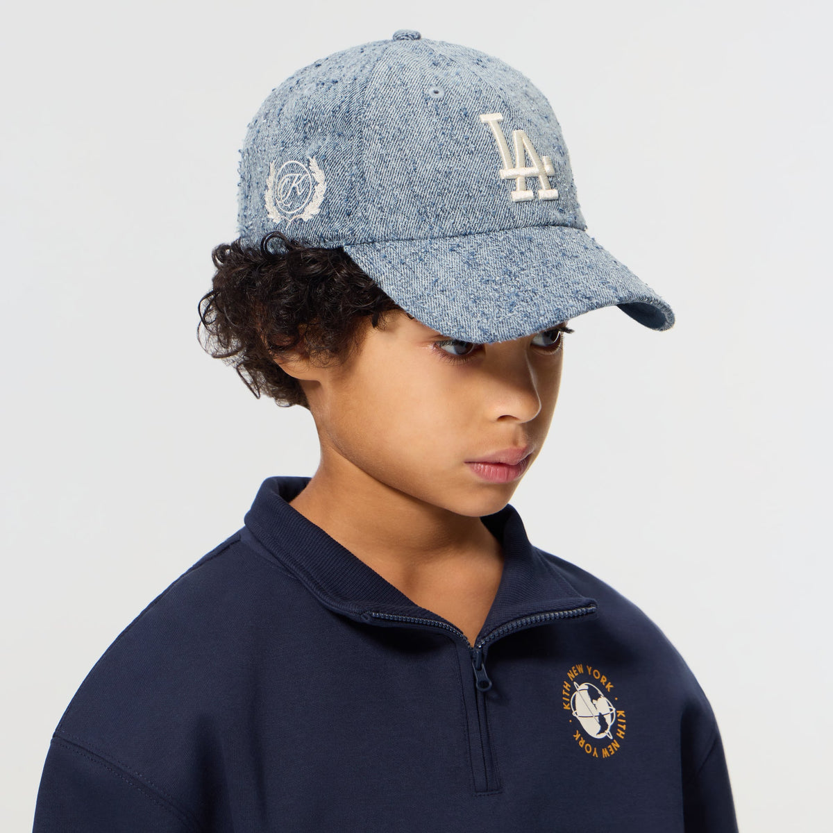 Kith Kids & '47 for the Los Angeles Dodgers Denim Snapback Cap - Indigo