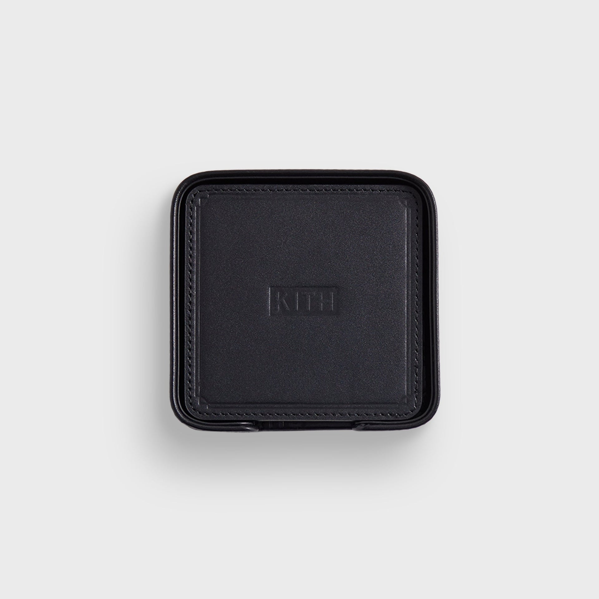 Kith Monogram Leather Coasters in Black
