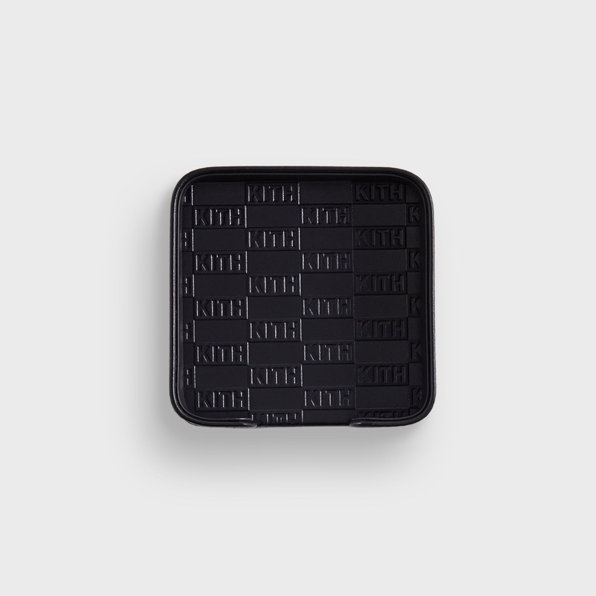 Kith Monogram Leather Coasters in Black
