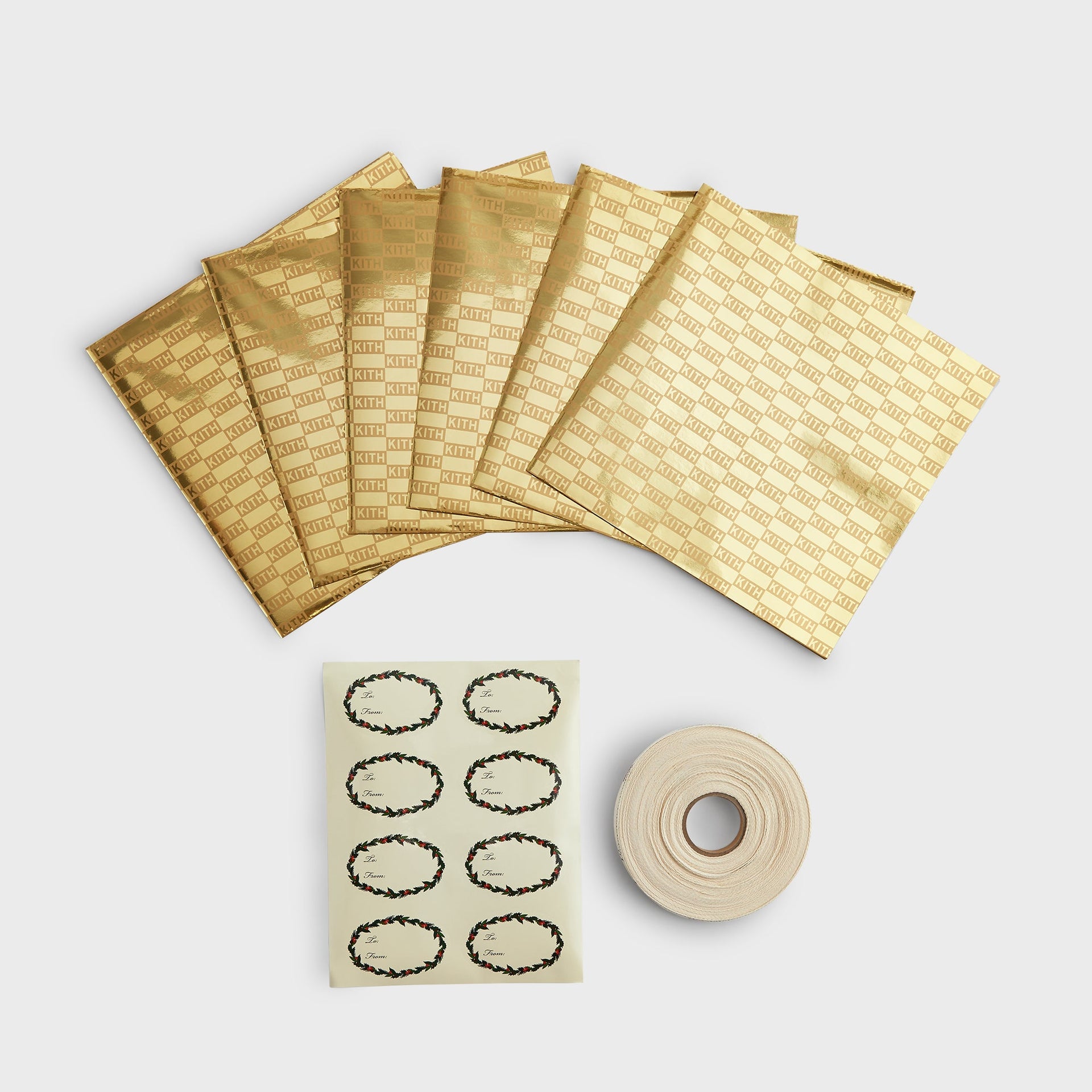 Kithmas Gift Wrapping Set - Bright Gold