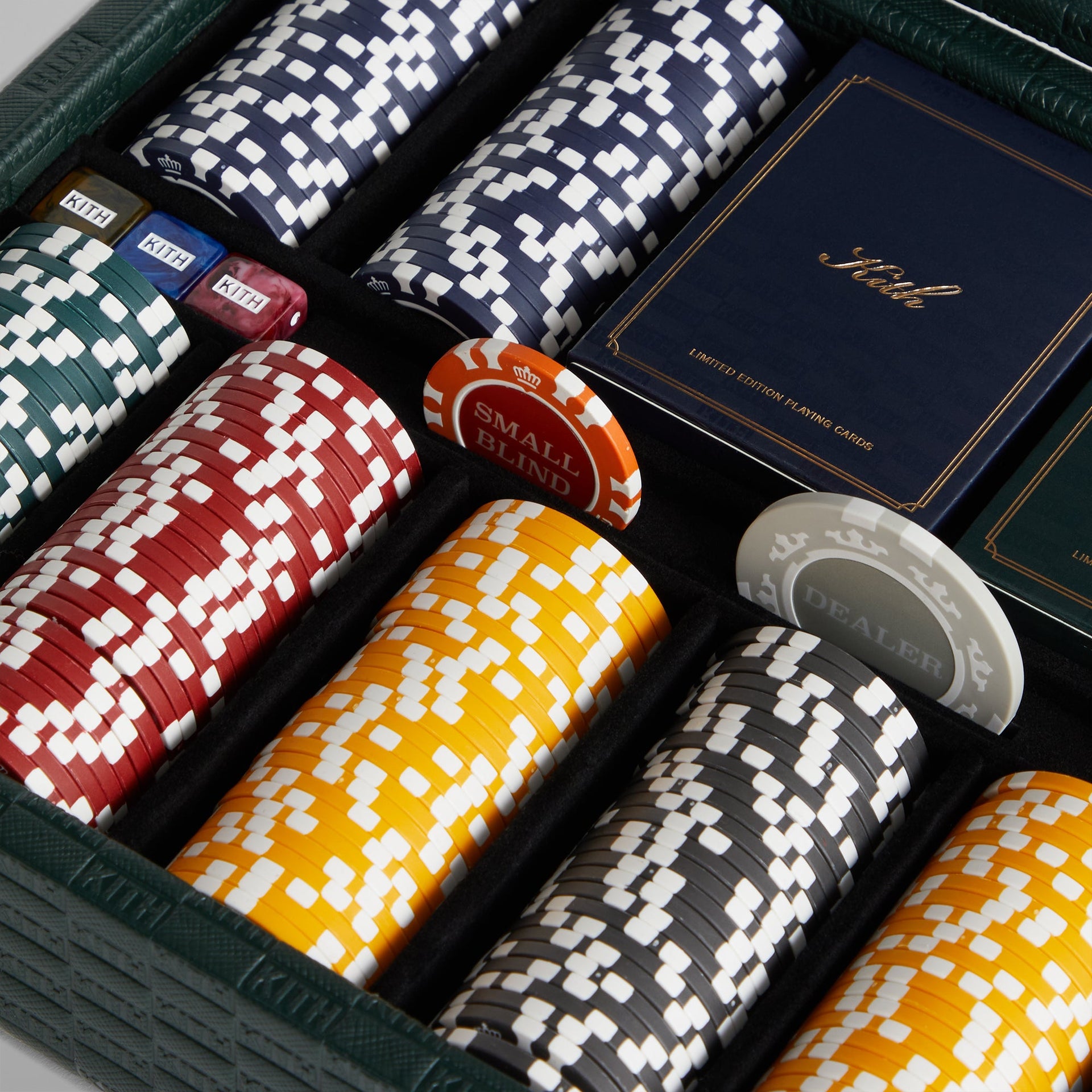 Kith Monogram Poker Set in Saffiano Leather - Stadium