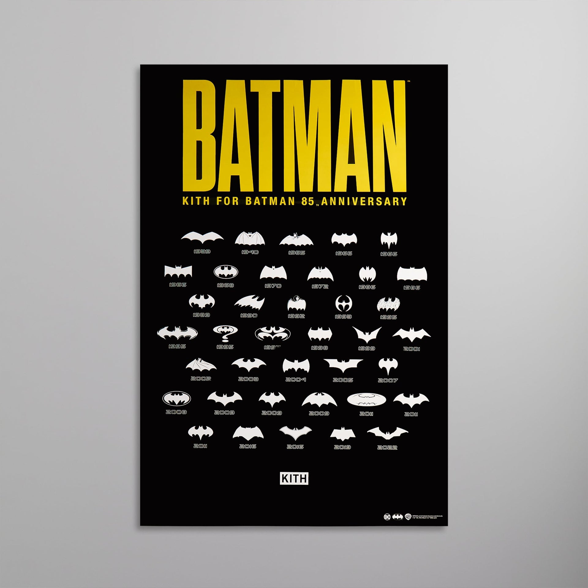 Batman | Kith History of the Bat Symbol Poster - Multi