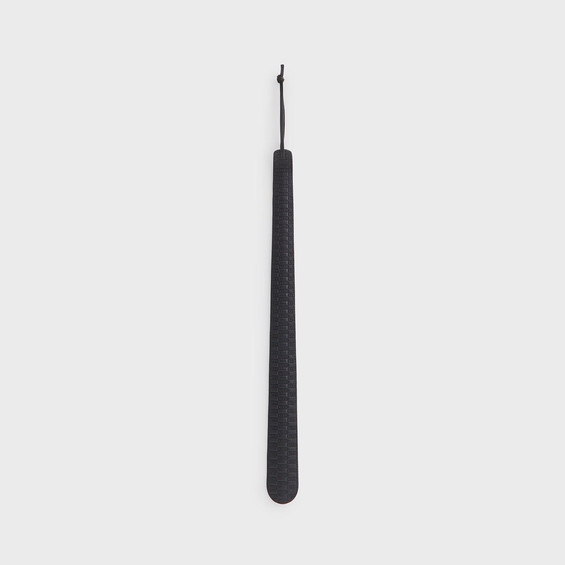 Kithmas Monogram Debossed Leather Shoe Horn - Black