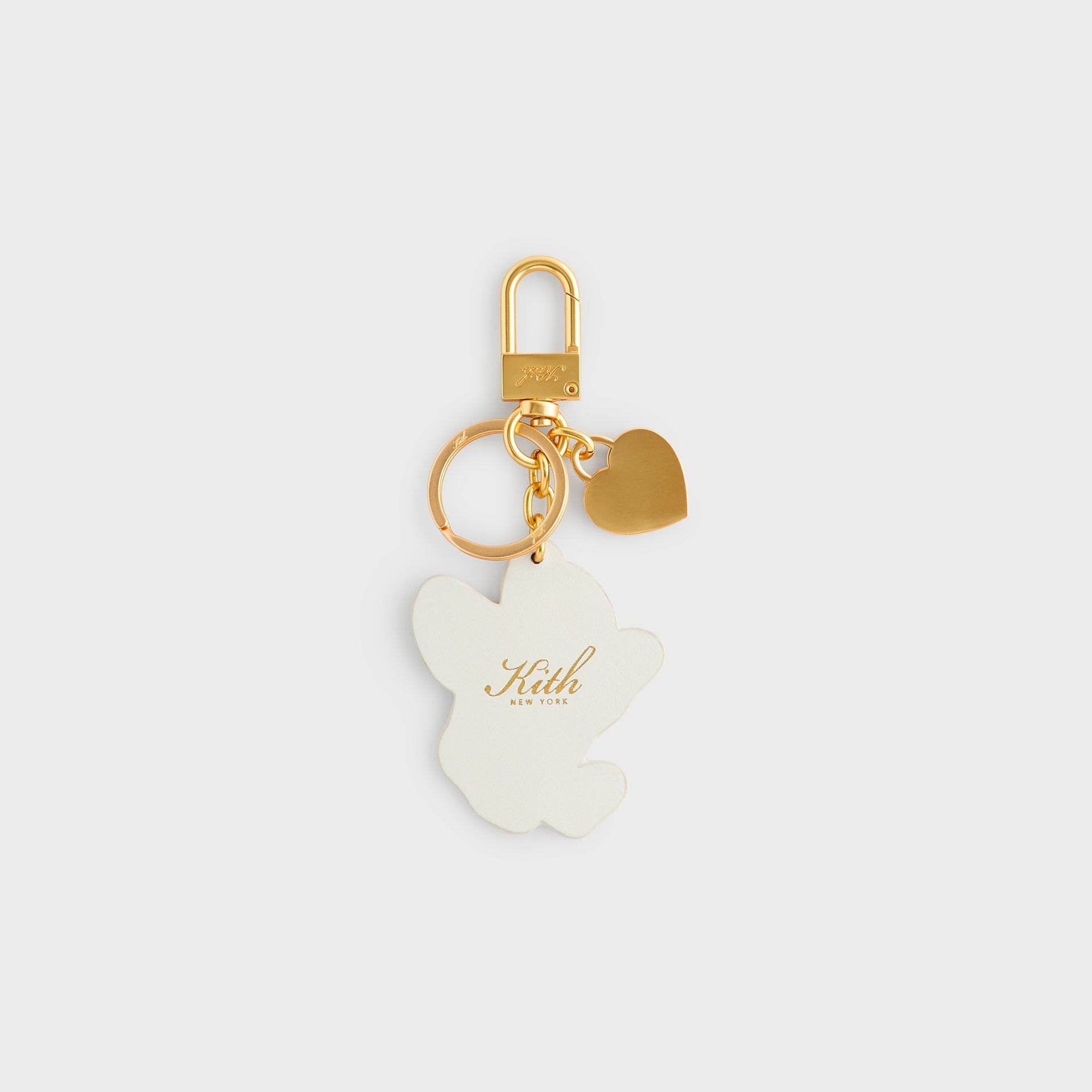 Kith Cupid Printed Leather Key Charm - Sandrift