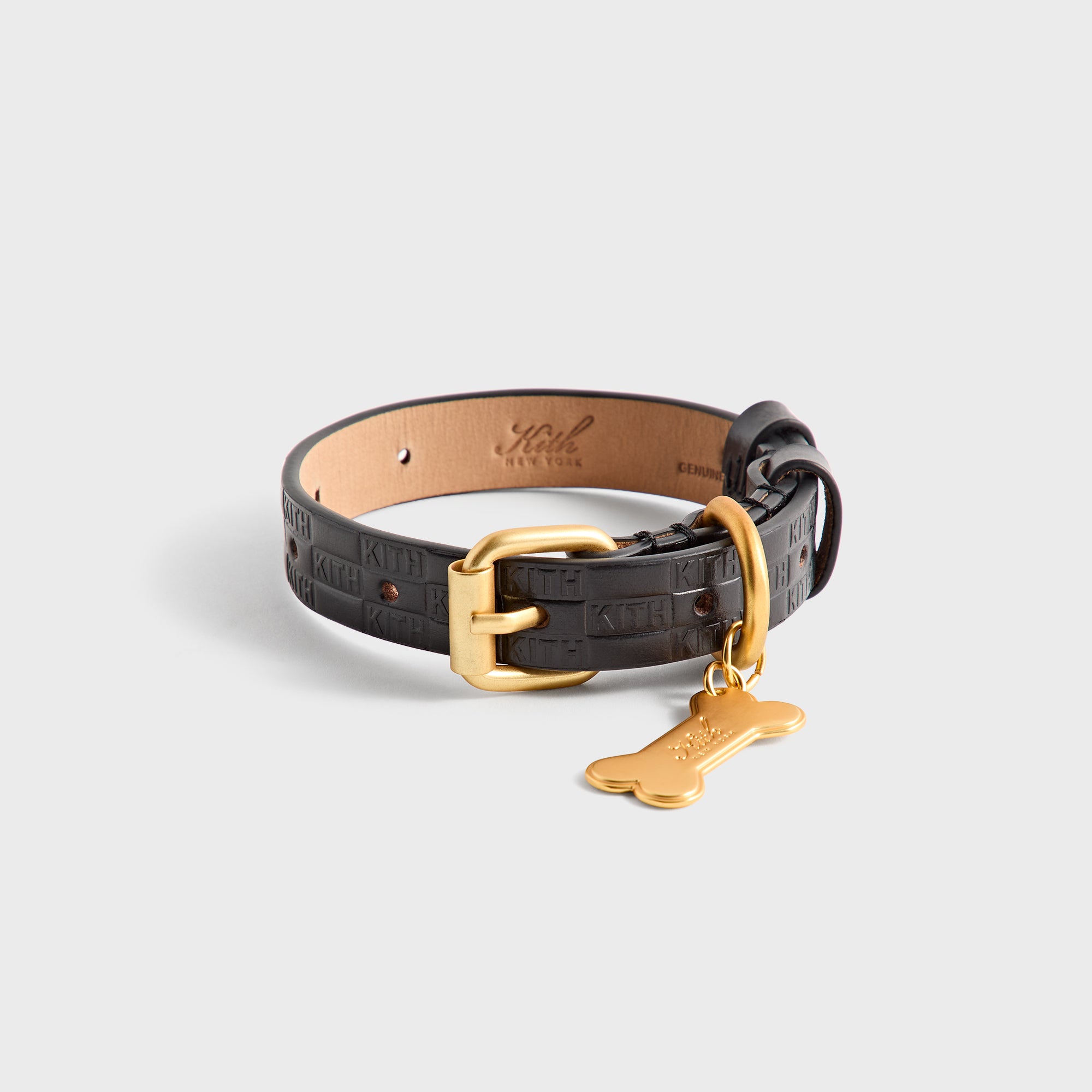 Kith Monogram Leather Collar - Black – Kith Europe