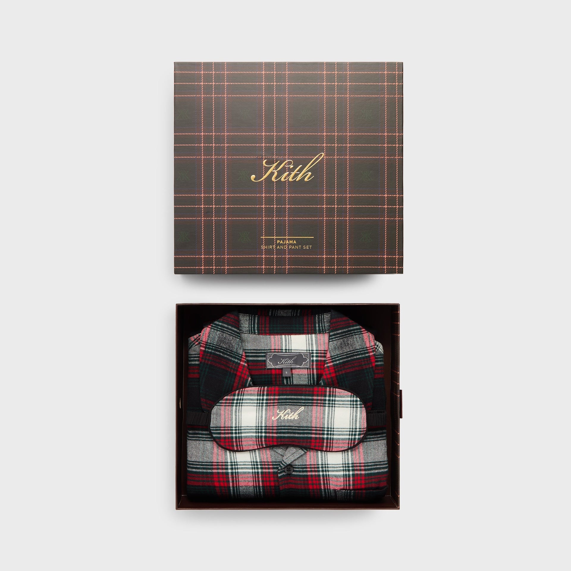 Kithmas Plaid Pajama Set - Black