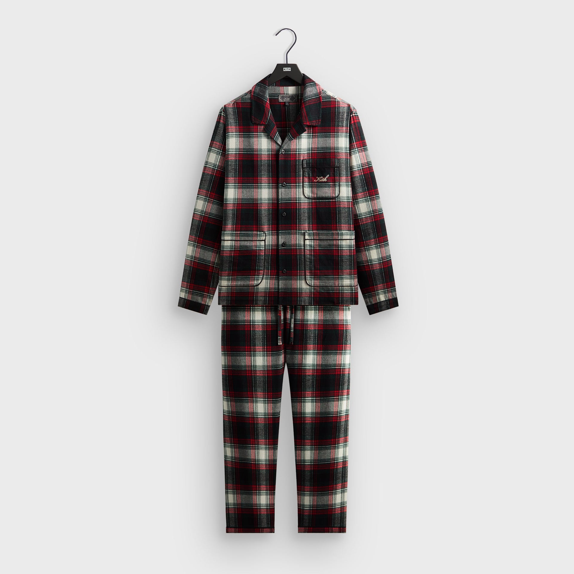 Kithmas Plaid Pajama Set - Black